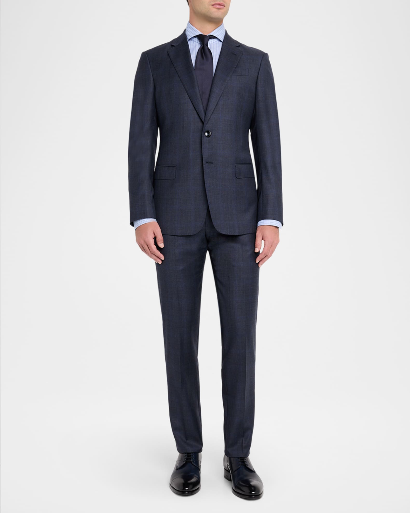 Giorgio Armani Men's Subtle Windowpane Two-Piece Suit | Neiman Marcus