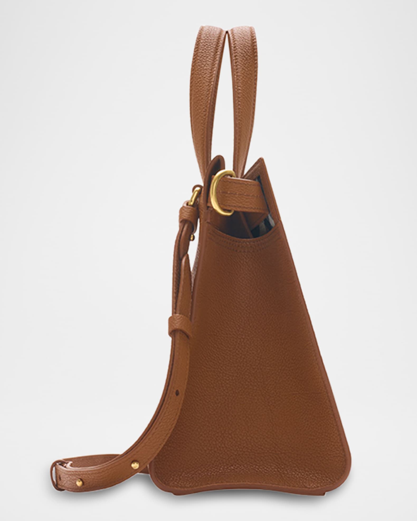 トートバッグ BURBERRY COTSWOLDS MINI TOTE BAG IN GRAINY LEATHER Burberry Cotswolds Grainy Leather Tote Bag | Neiman Marcus