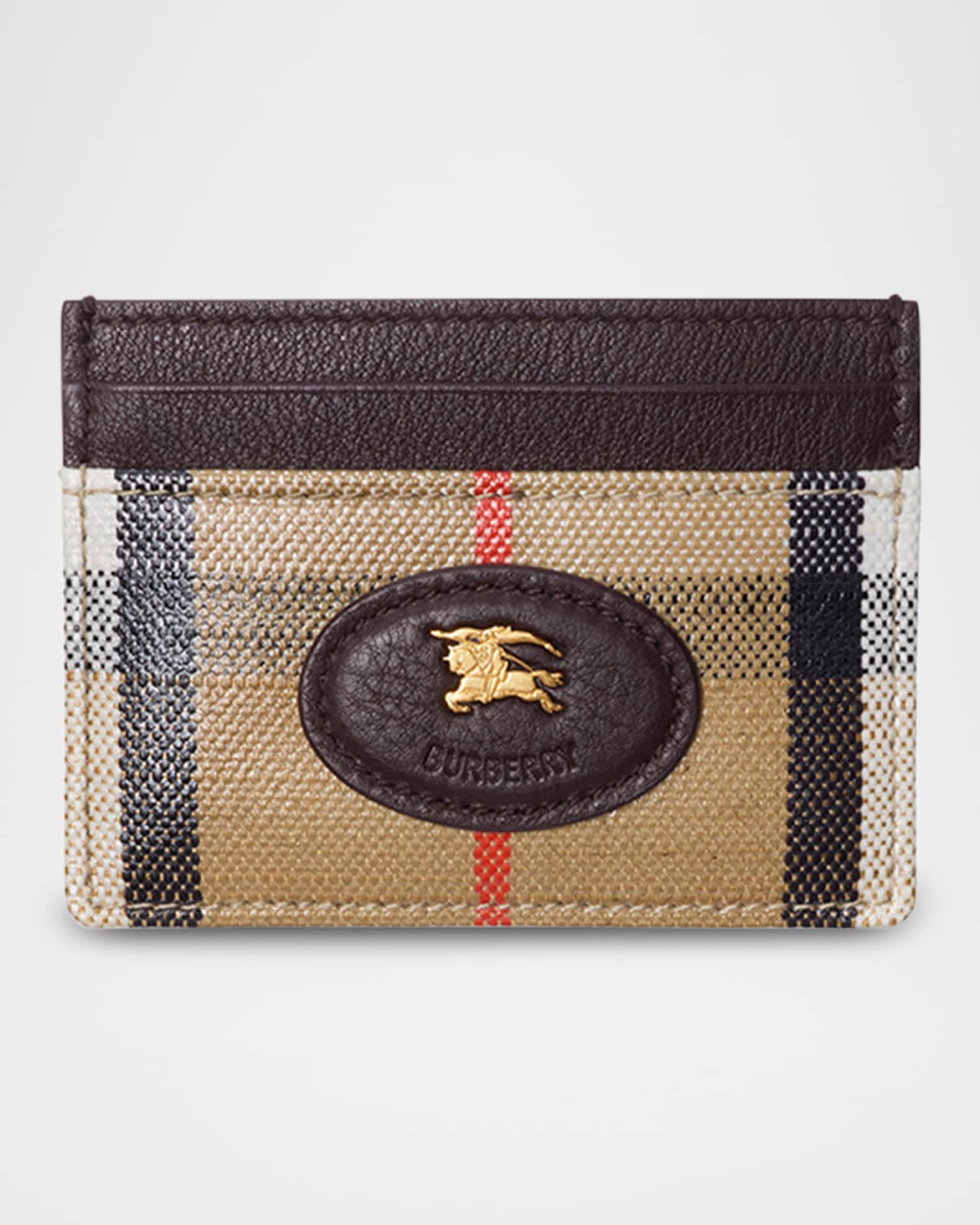 Highlands Check Jacquard Leather Card Case 0