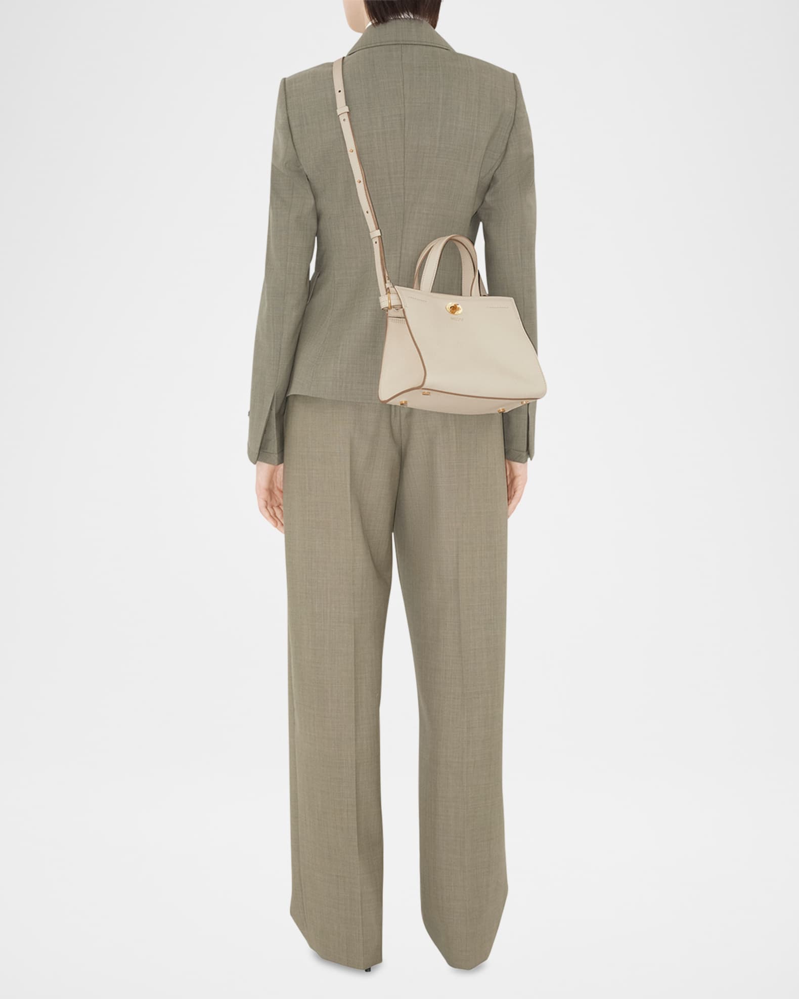 トートバッグ BURBERRY COTSWOLDS MINI TOTE BAG IN GRAINY LEATHER Burberry Cotswolds Grainy Leather Tote Bag | Neiman Marcus