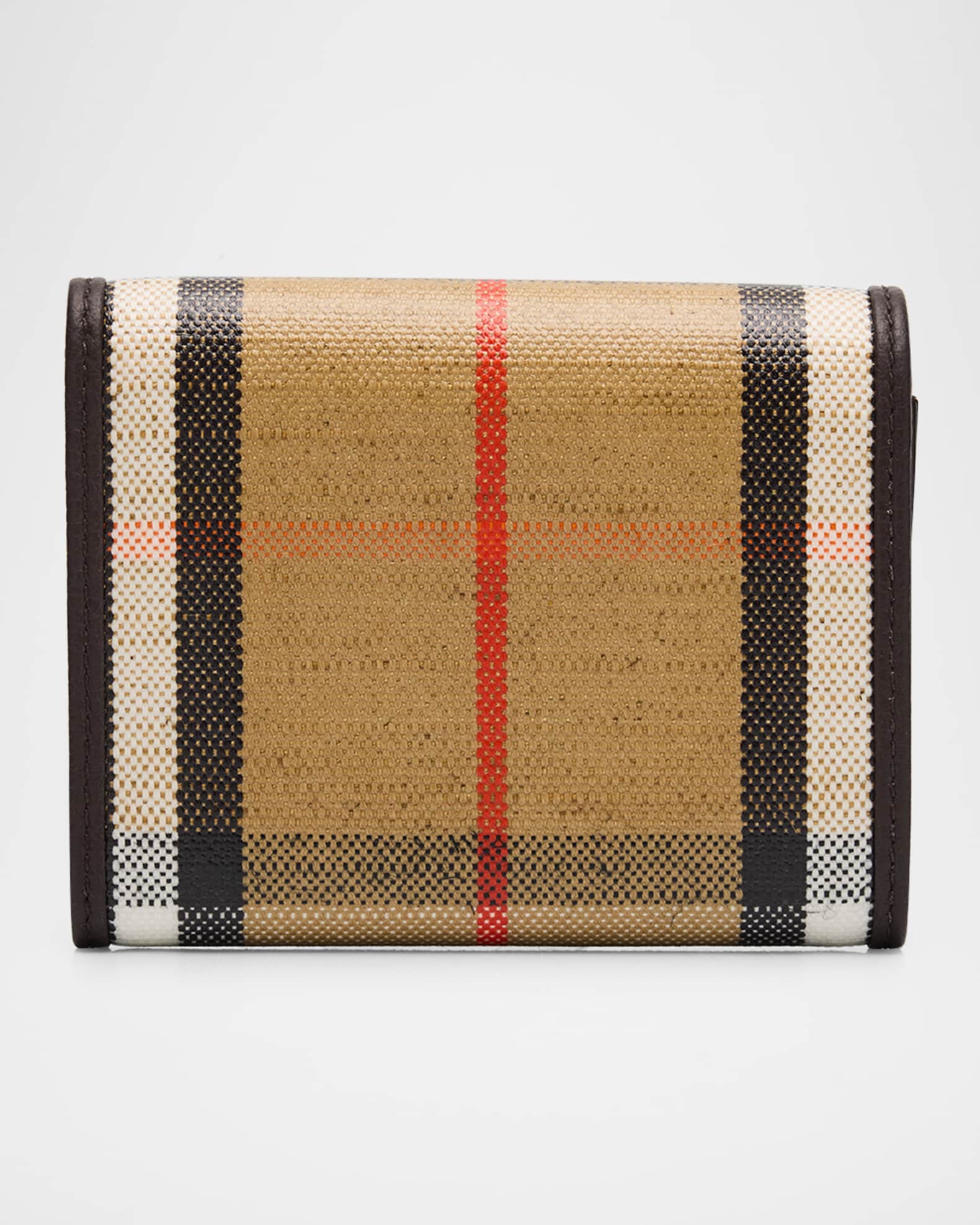 Burberry Highlands Check Compact Trifold Wallet | Neiman Marcus