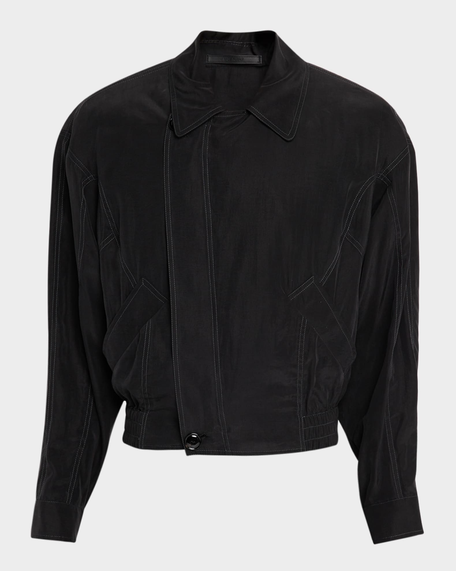 Men's Asymmetrical Lyocell Bomber Jacket 0
