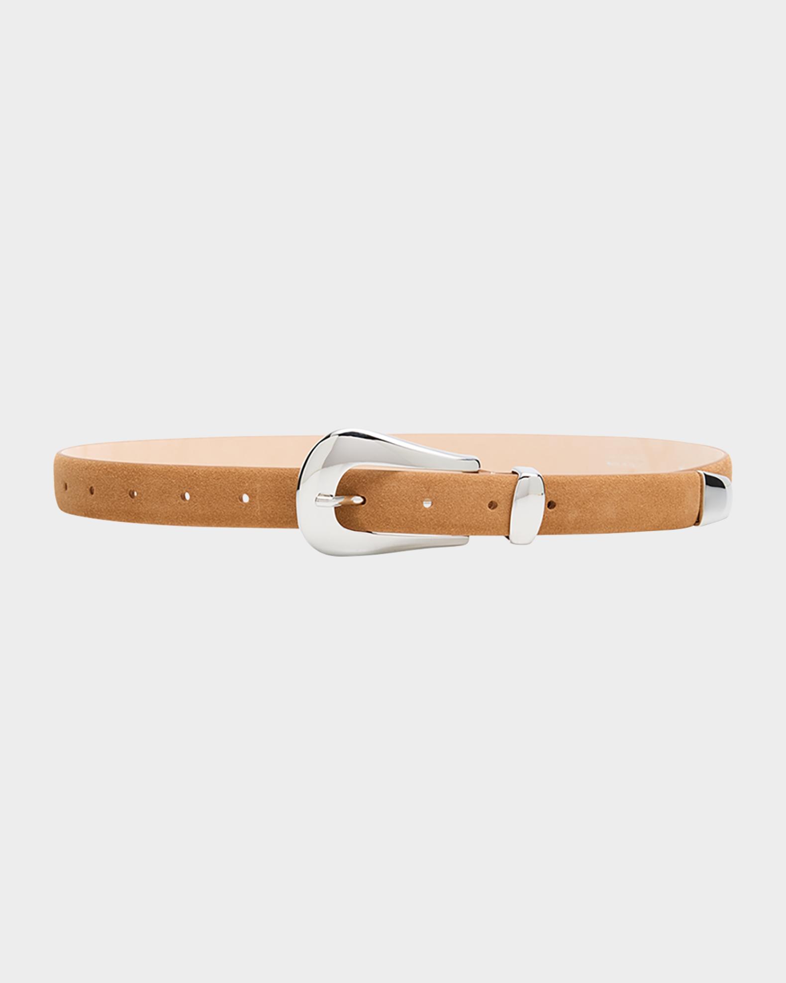 Akris Coral Leather Belt with Silver Buckle Akris Leather Waist Belt - Green Belts, Accessories  main image 2