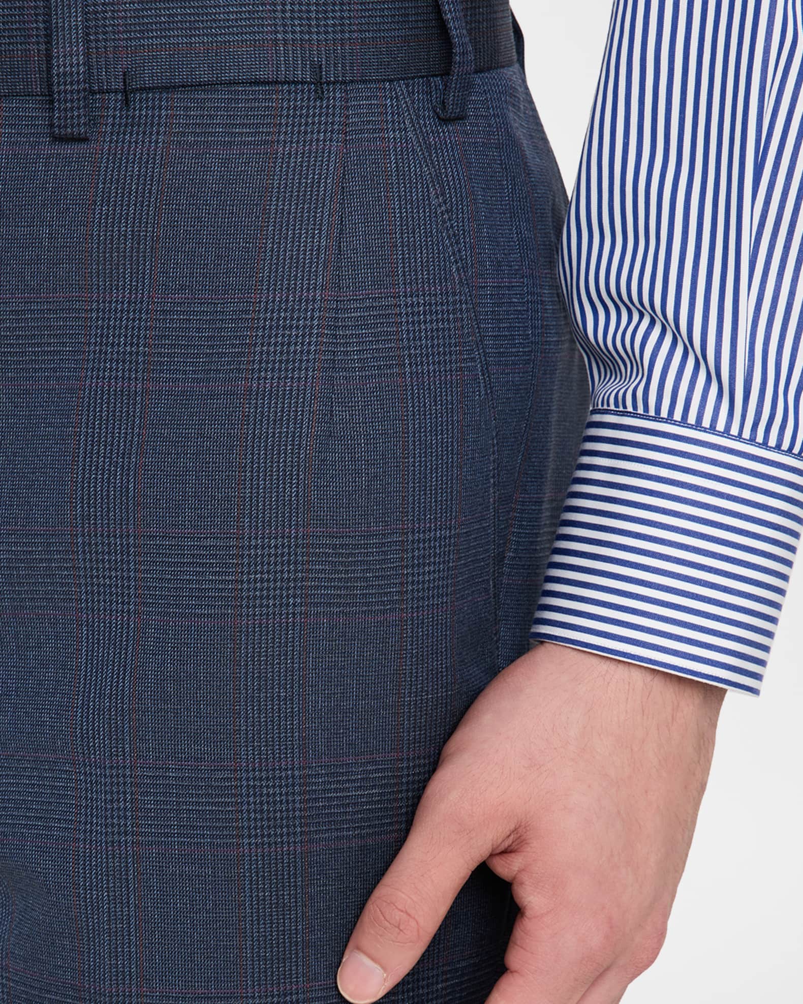 Men's Wool Plaid Two-Piece Suit 1