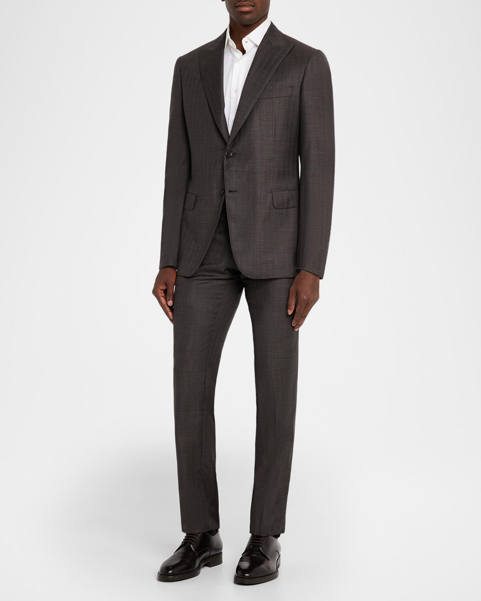 Brioni Mens Trevi Wool Peak Lapel Two-Piece Suit | Neiman Marcus