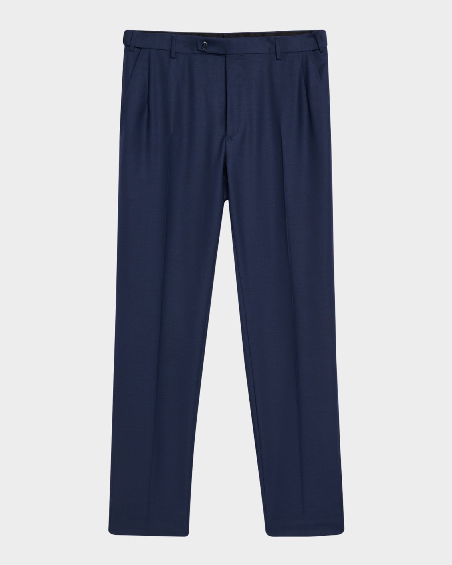 Men's Wool Textured Straight-Fit Formal Pants 0
