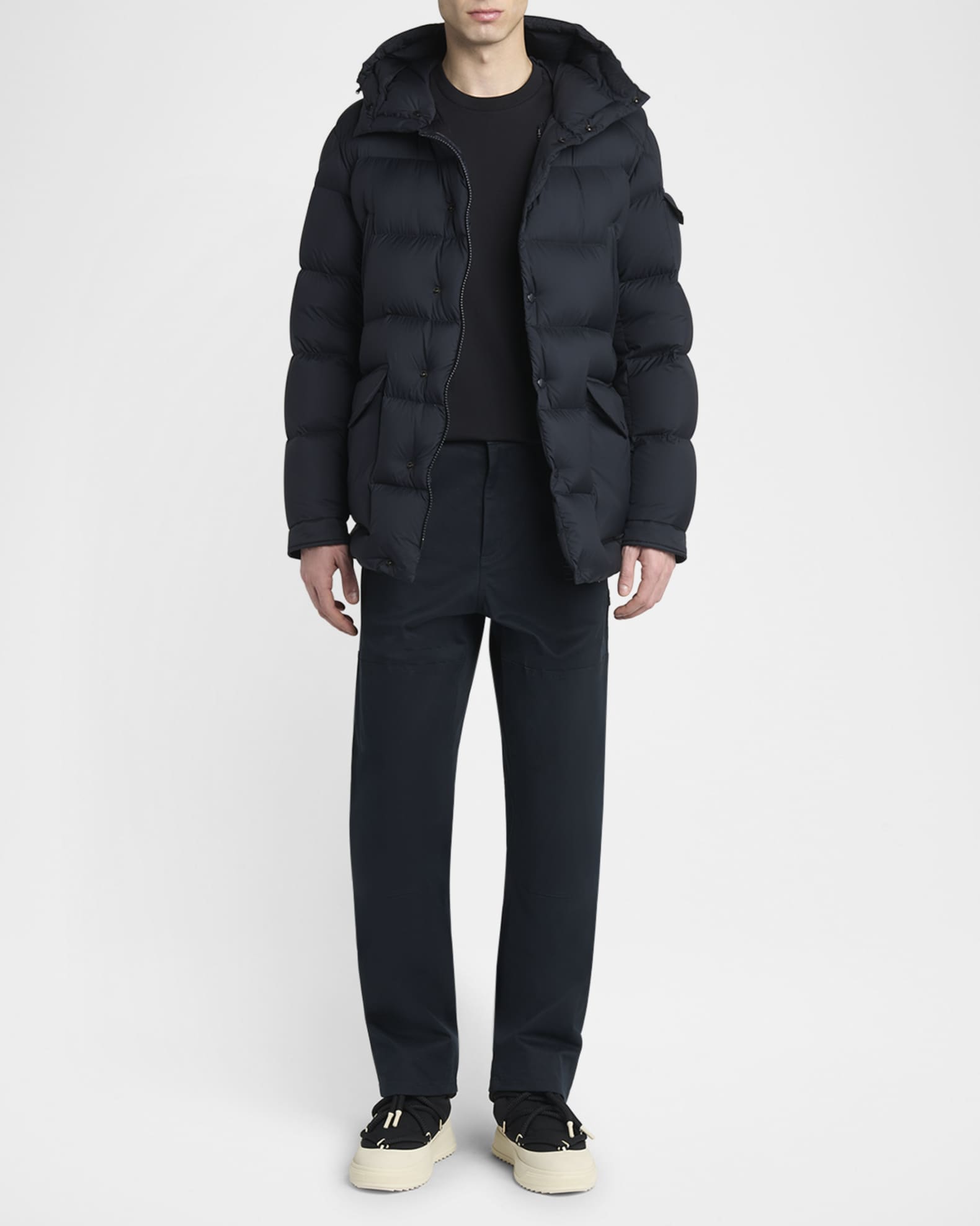【送料&関税込】Moncler Short Parka Moncler Men's Bretagne Short Parka | Neiman Marcus