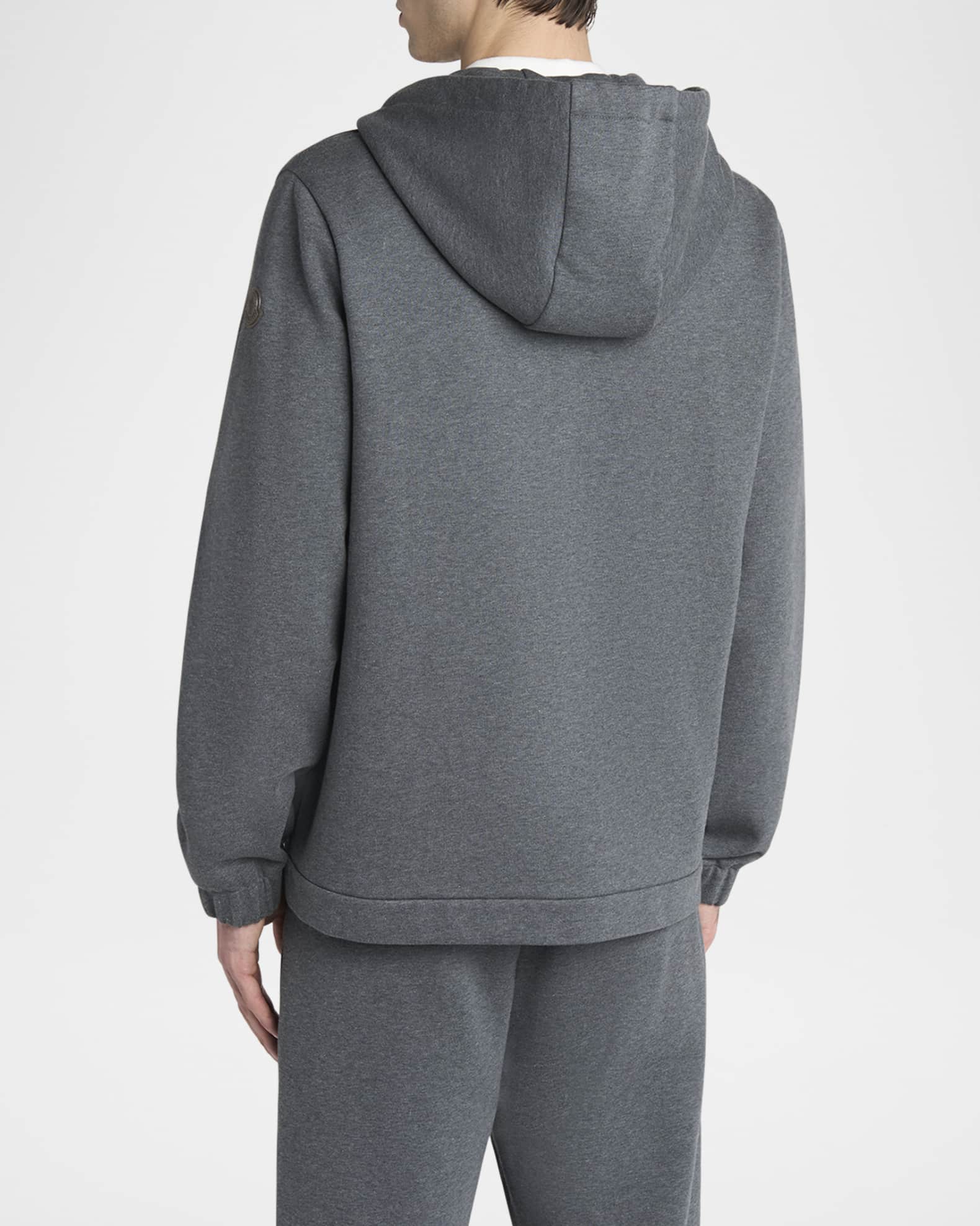 Moncler Men's Fleece Full-Zip Hoodie | Neiman Marcus