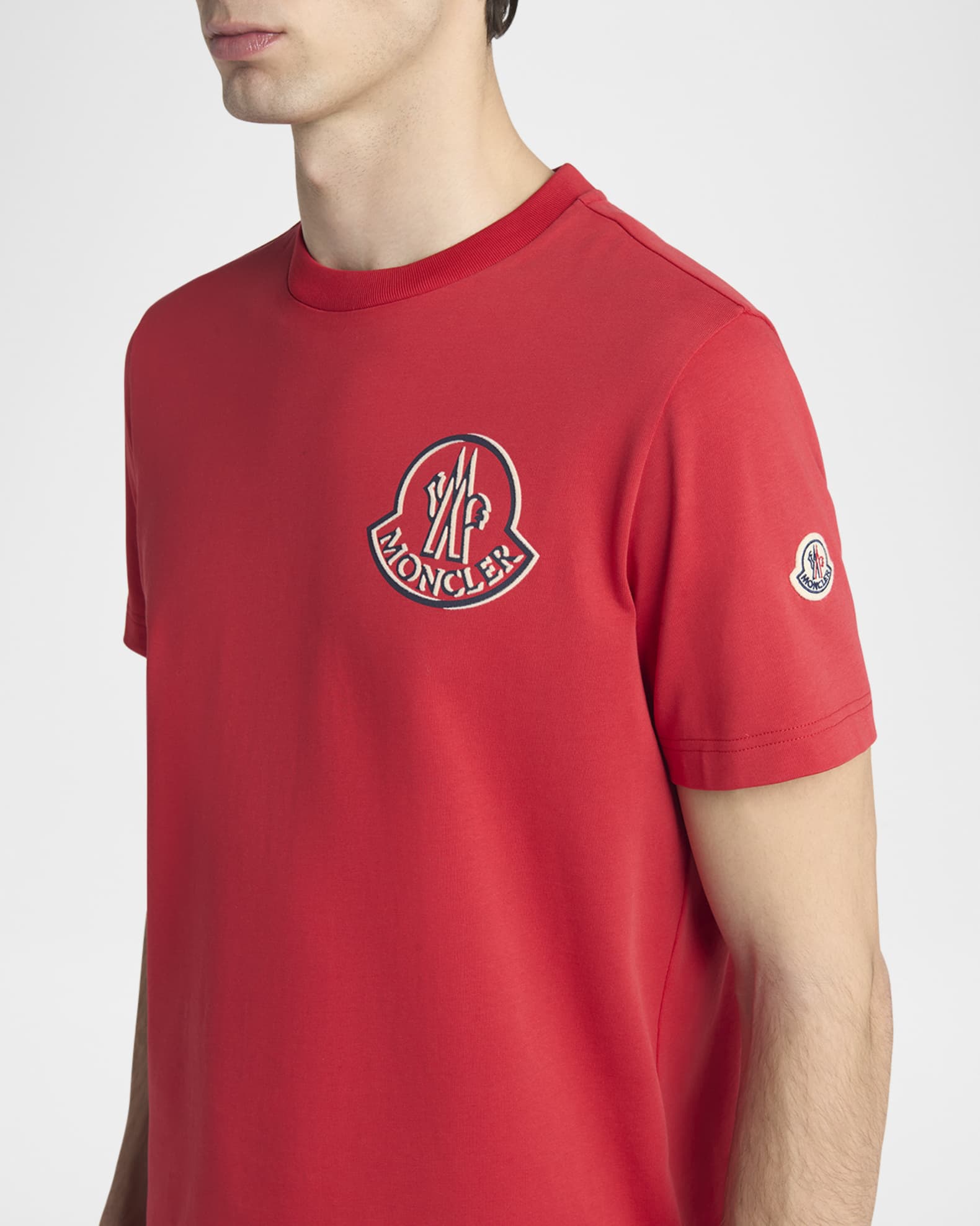 Moncler Men's Chest Logo Graphic T-Shirt | Neiman Marcus
