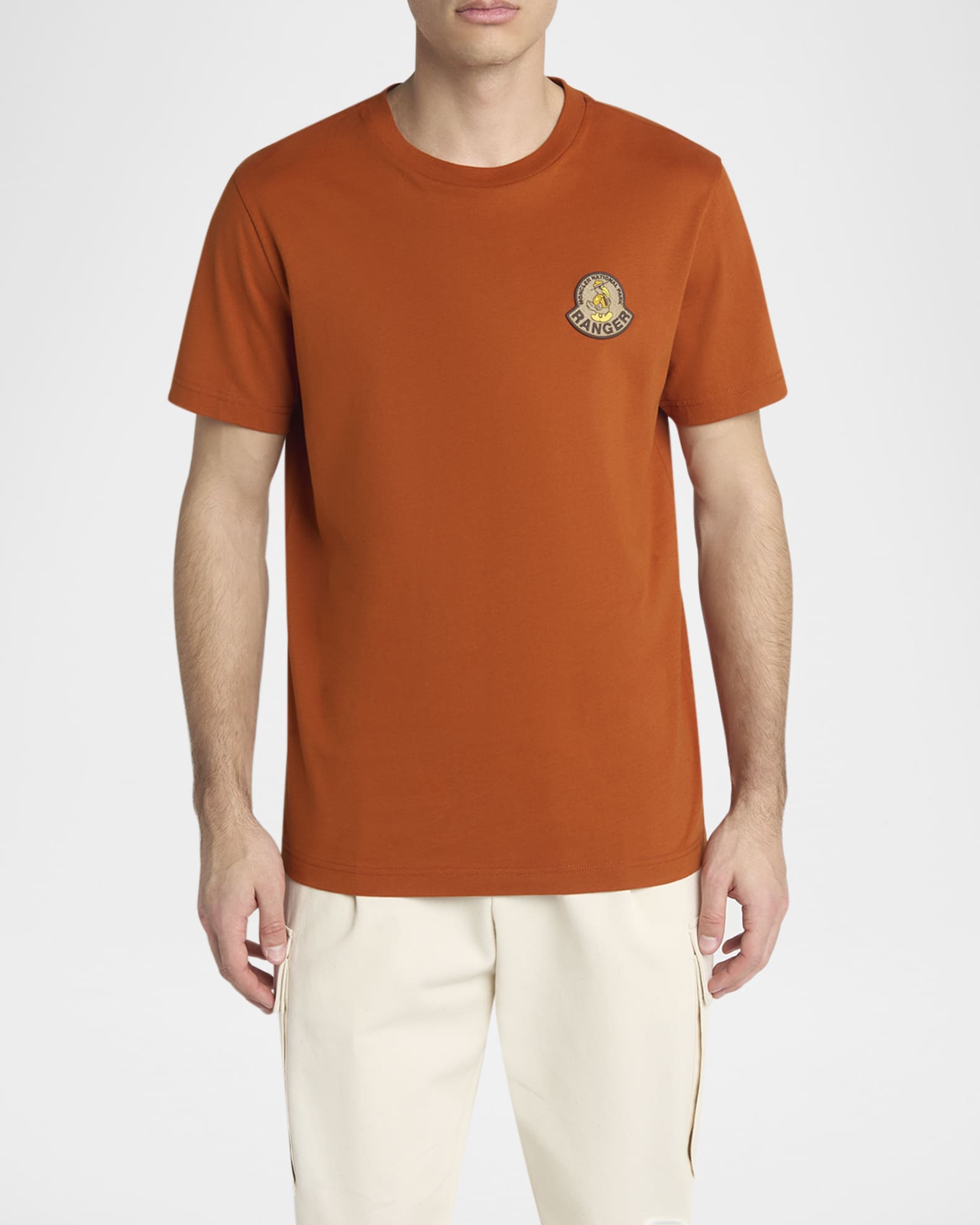 Moncler Men's National Park Ranger Patch Crewneck T-Shirt | Neiman
