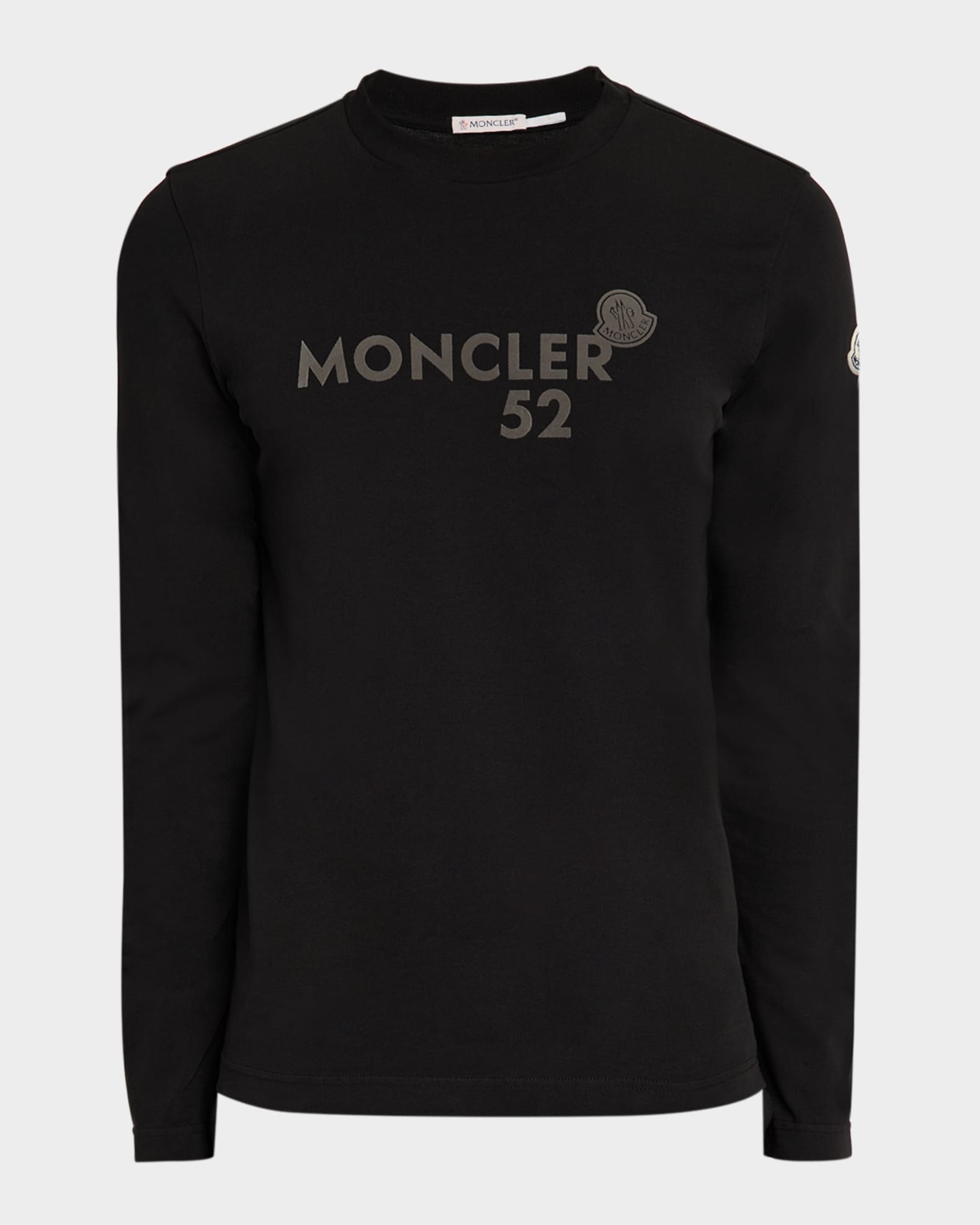 Moncler Men's Logo Script Slim Long-Sleeve T-Shirt | Neiman Marcus