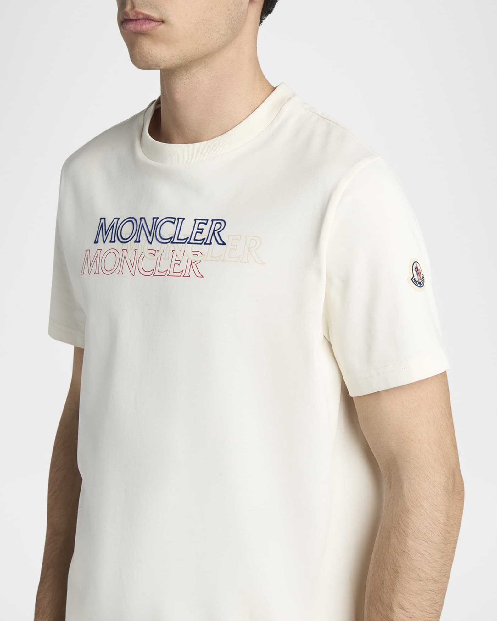 Moncler Men's Logo Script Graphic T-Shirt | Neiman Marcus