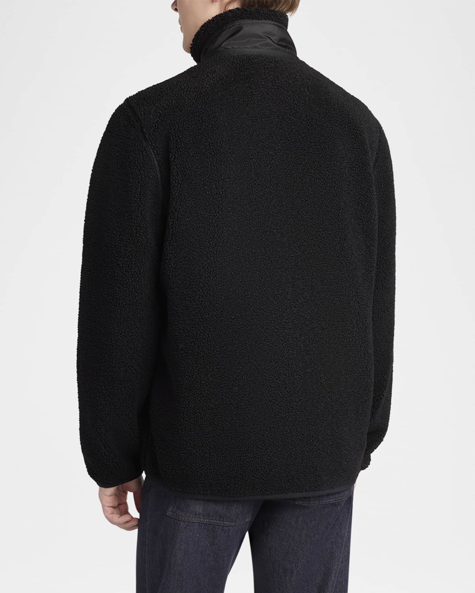 Moncler Men's Teddy Boucle Full-Zip Jacket | Neiman Marcus
