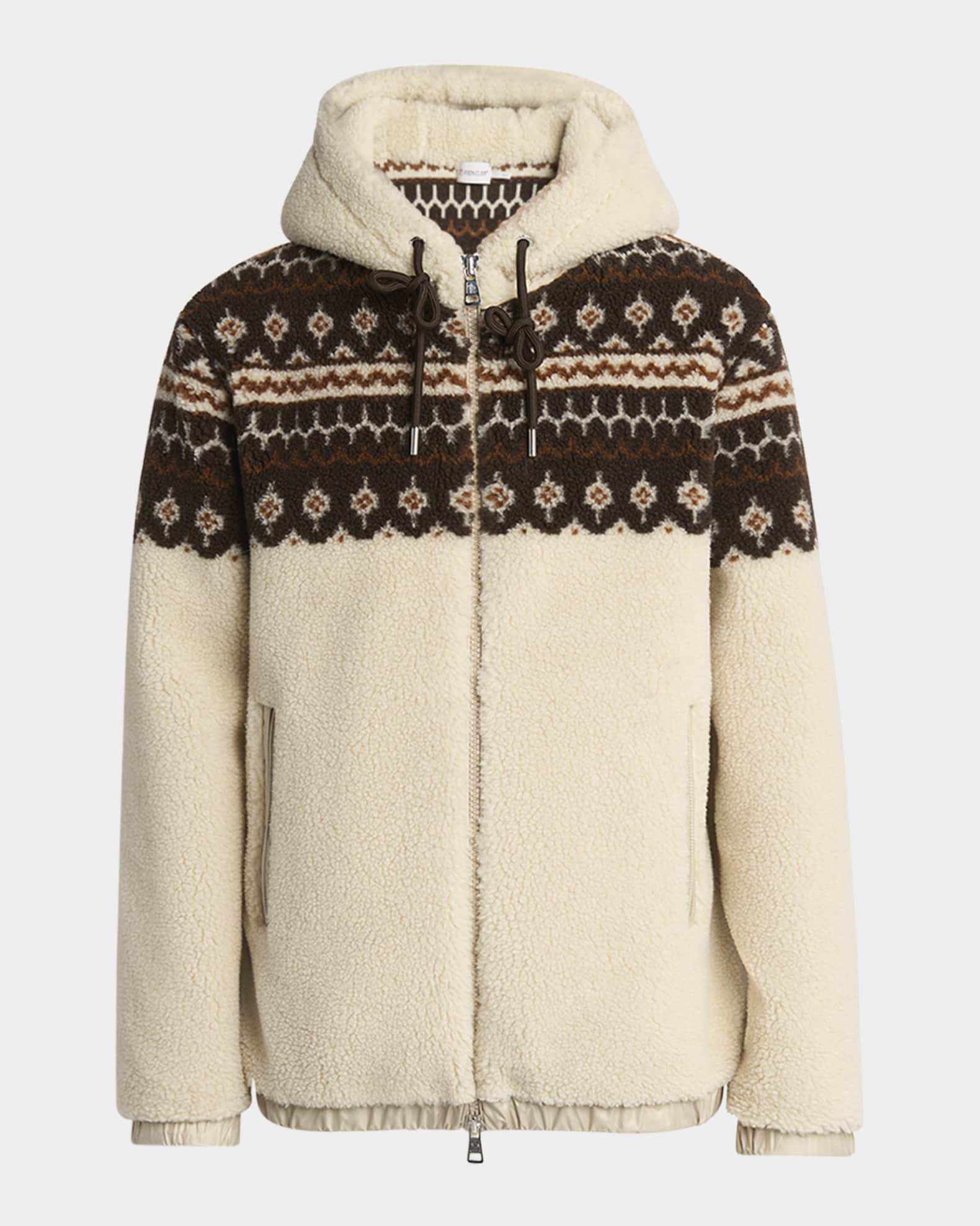 Men's Teddy Boucle Hooded Full-Zip Jacket 0