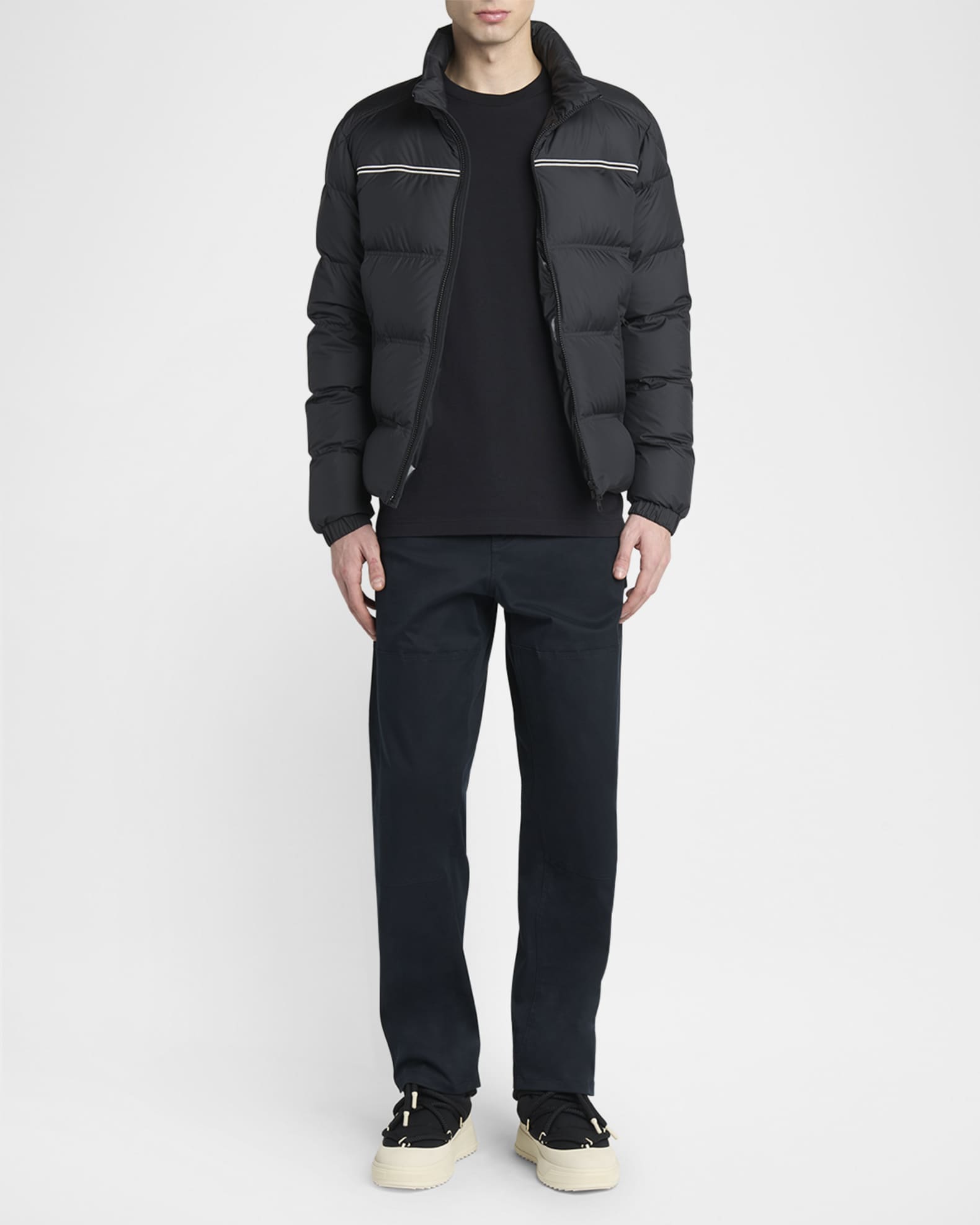 Men's Bouvaque Tricolor-Trim Down Jacket 1