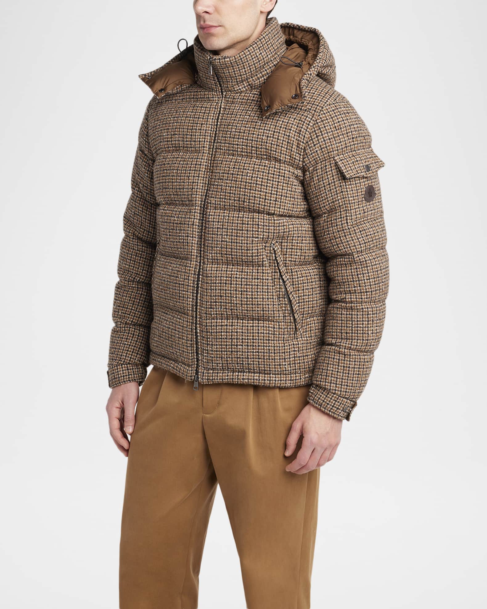 Moncler Men's Montgenevre Knit Puffer Jacket | Neiman Marcus