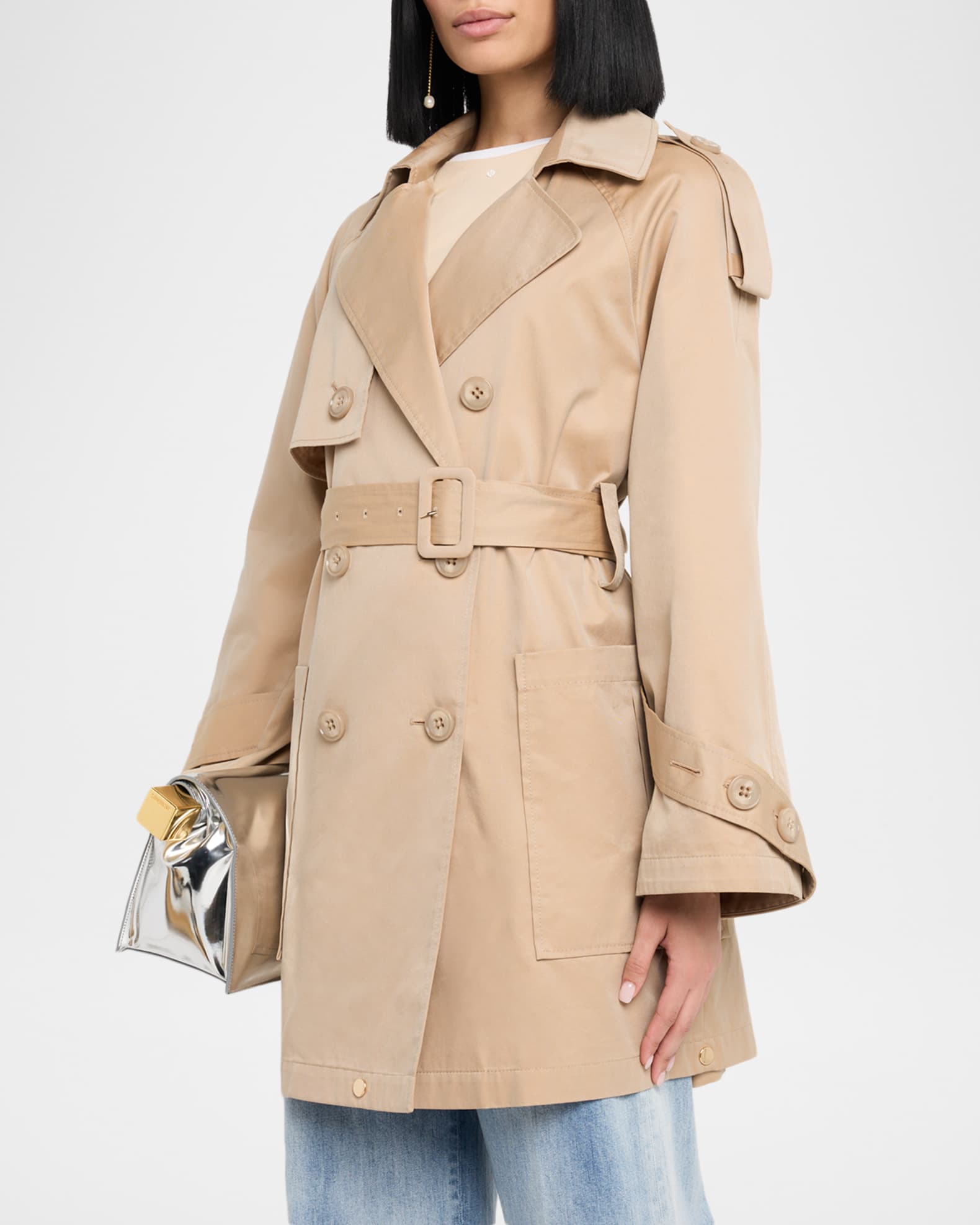 DOROTHEE SCHUMACHER Luxury Layer Double-Breasted Cotton Coat
