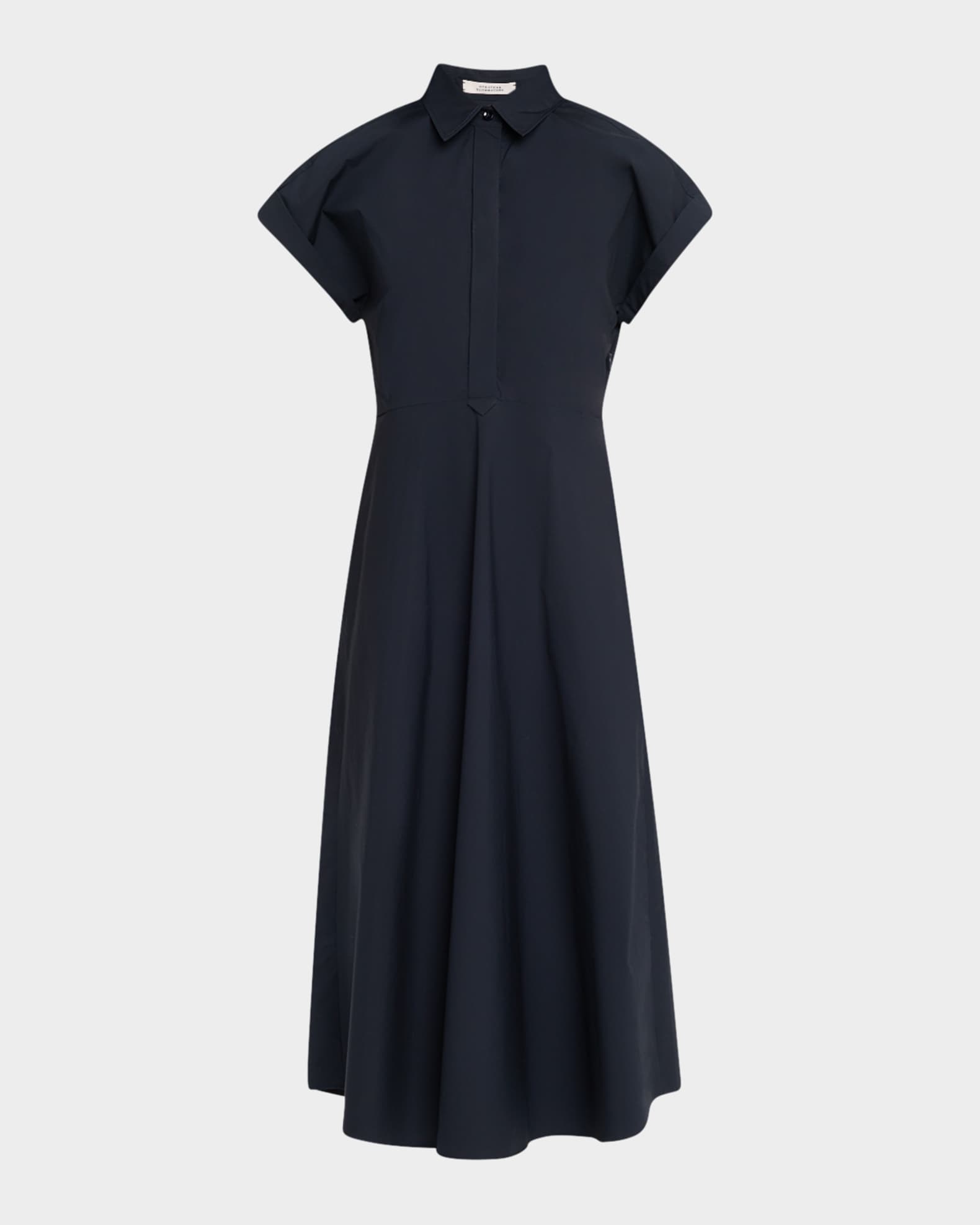 Poplin Power Short-Sleeve Midi Shirtdress 0
