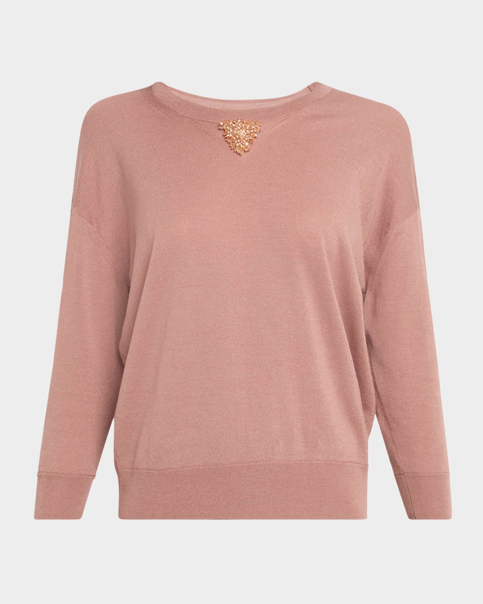 Refined Essentials I Bead-Embellished Pullover 0