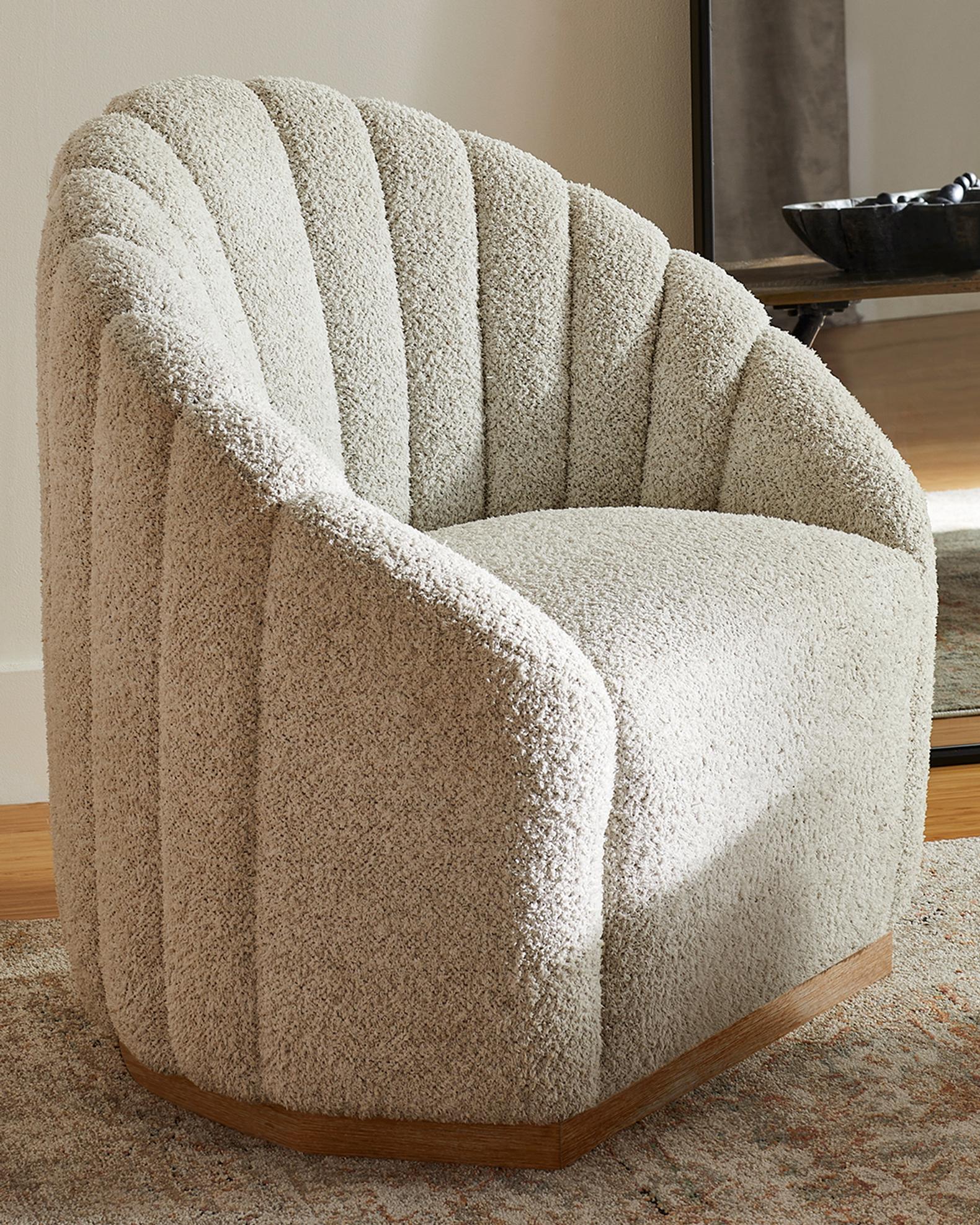 Darien Boucle Swivel Chair | Neiman Marcus