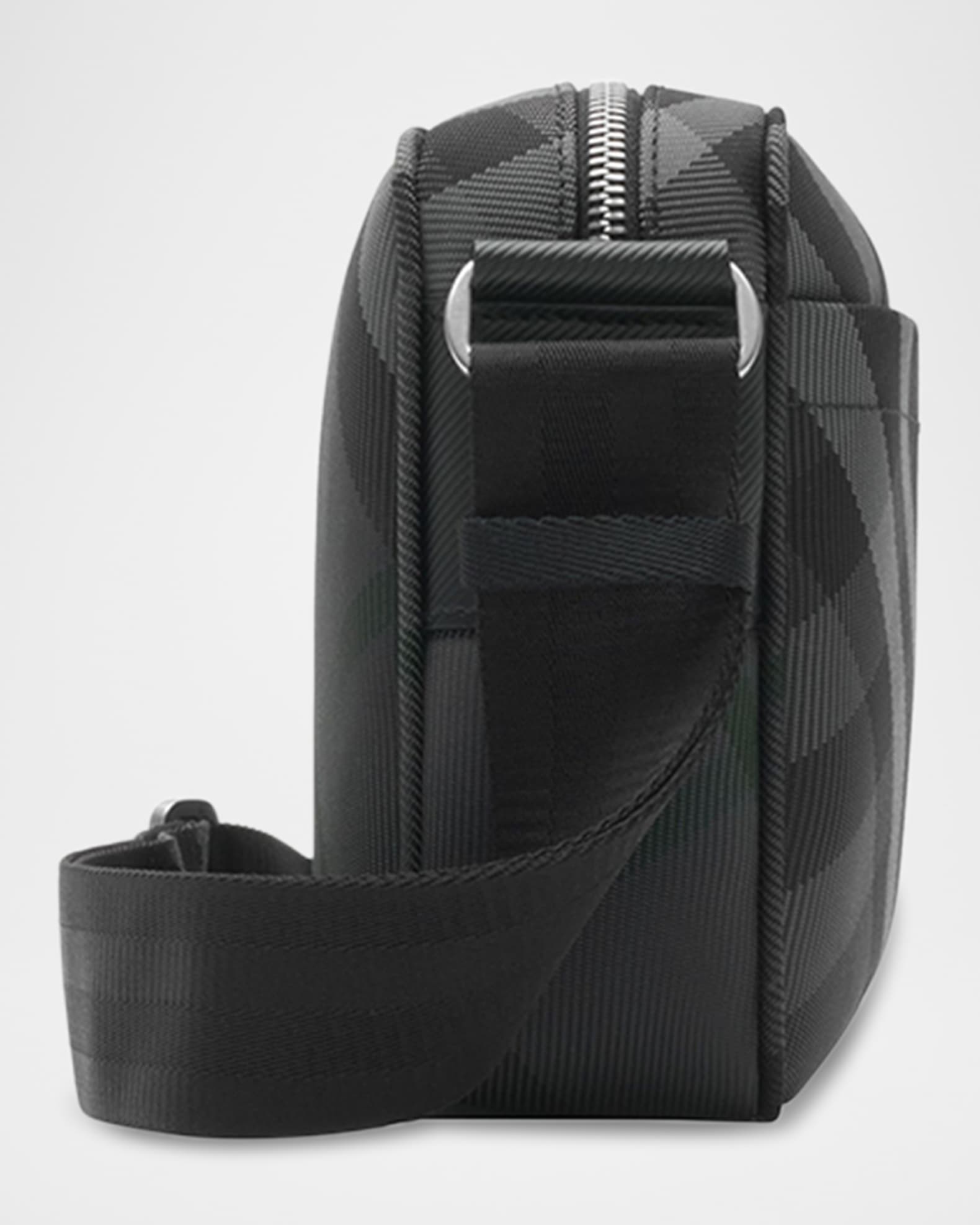 Burberry Men's Grid Slim Crossbody Bag | Neiman Marcus