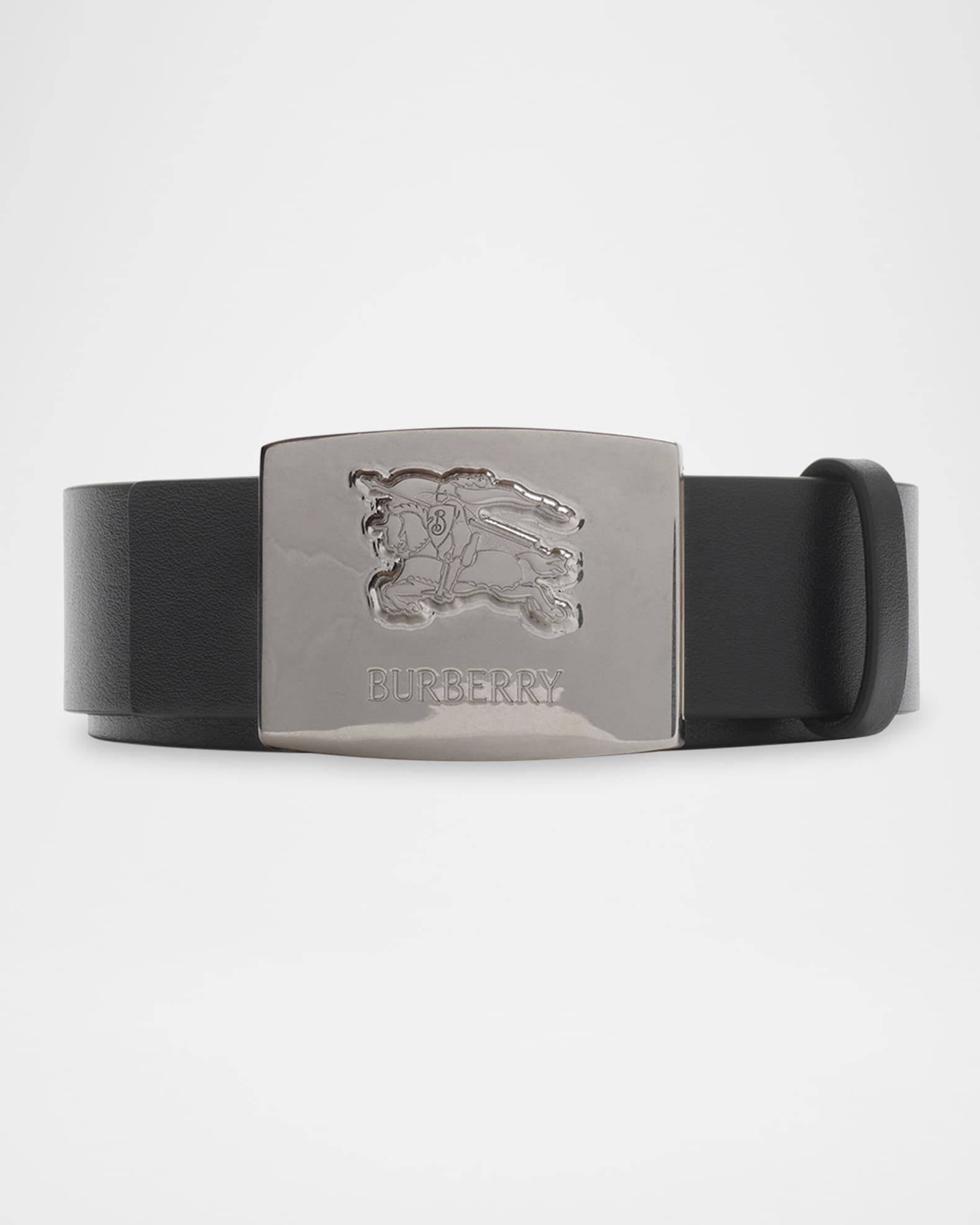 Burberry Men's EKD-Buckle Reversible Check Belt | Neiman Marcus