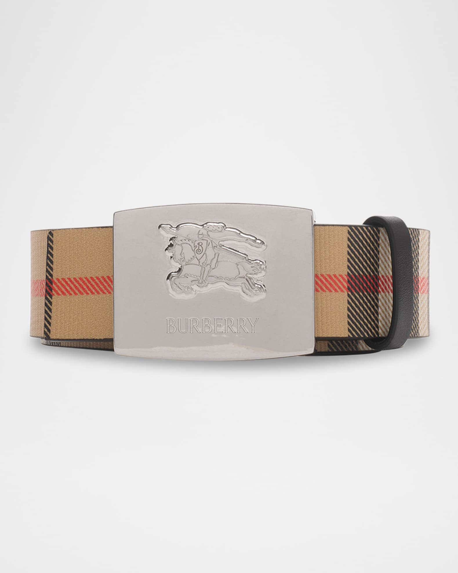 BURBERRY｜BELTS (Check B buckle belt (8081757)) Check B Buckle Belt in Sand - Women | Burberry® Official