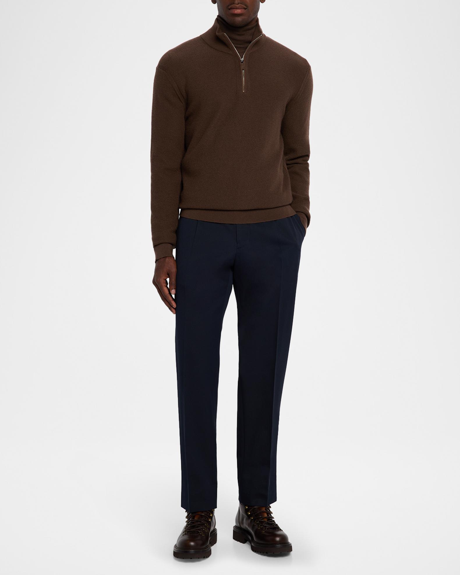 Men's Cashmere Waffle-Knit Quarter-Zip Sweater | Neiman Marcus