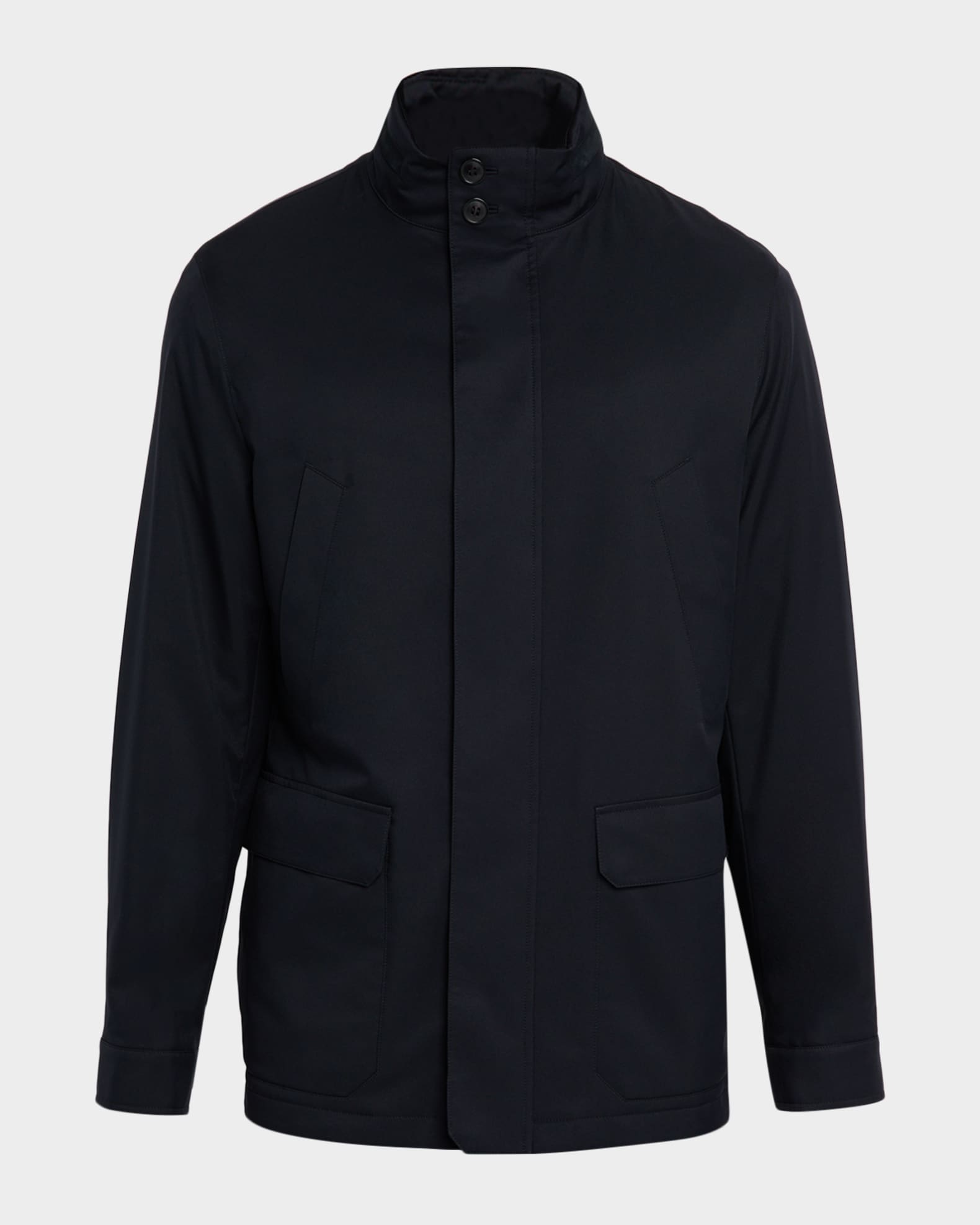 ZEGNA Men's Technical Full-Zip Car Coat | Neiman Marcus