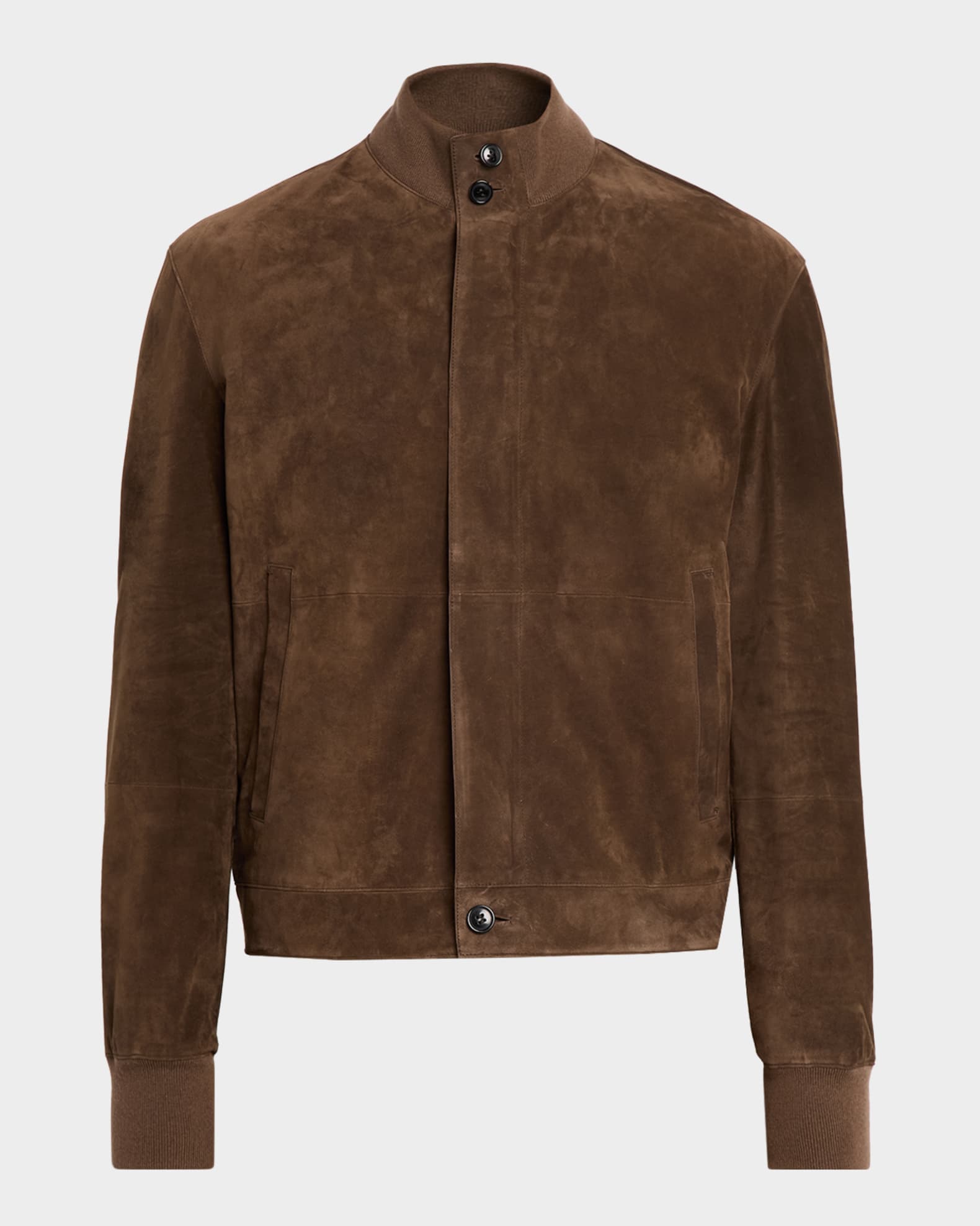 ZEGNA Men's Suede Hidden-Zip Bomber Jacket | Neiman Marcus