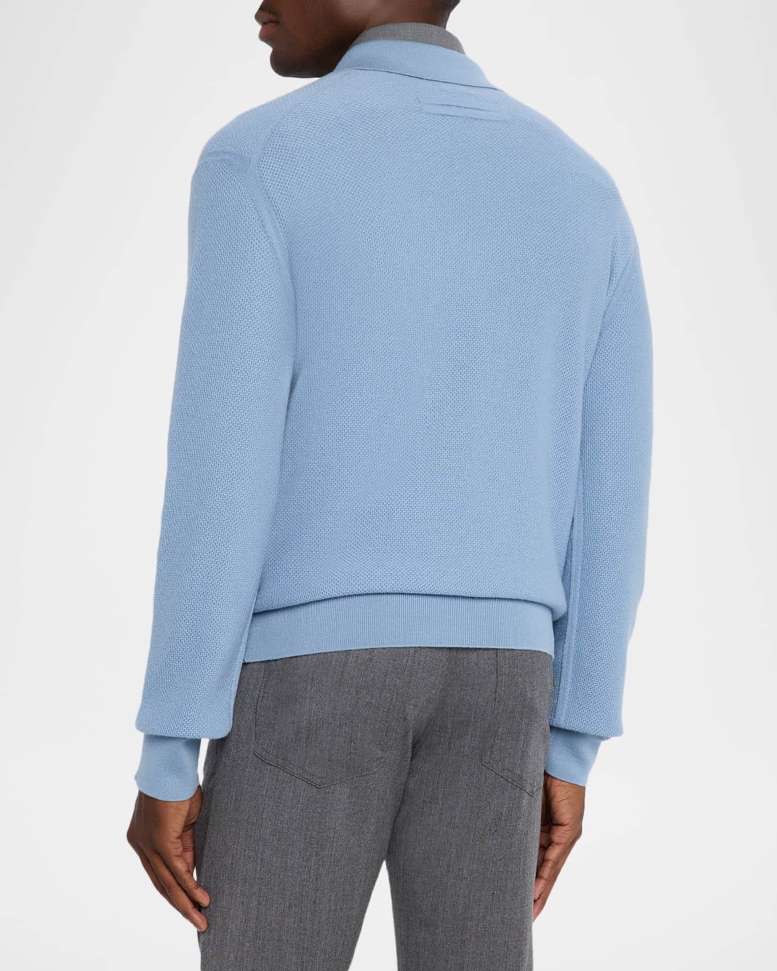 Men's Oasi Cashmere Johnny Collar Polo Sweater | Neiman Marcus
