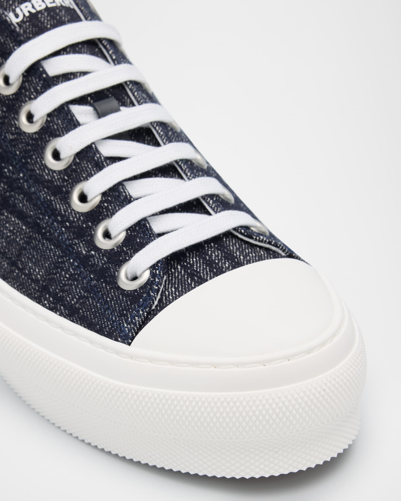 Burberry Men's Jack Tonal Check Denim Low-Top Sneakers | Neiman Marcus