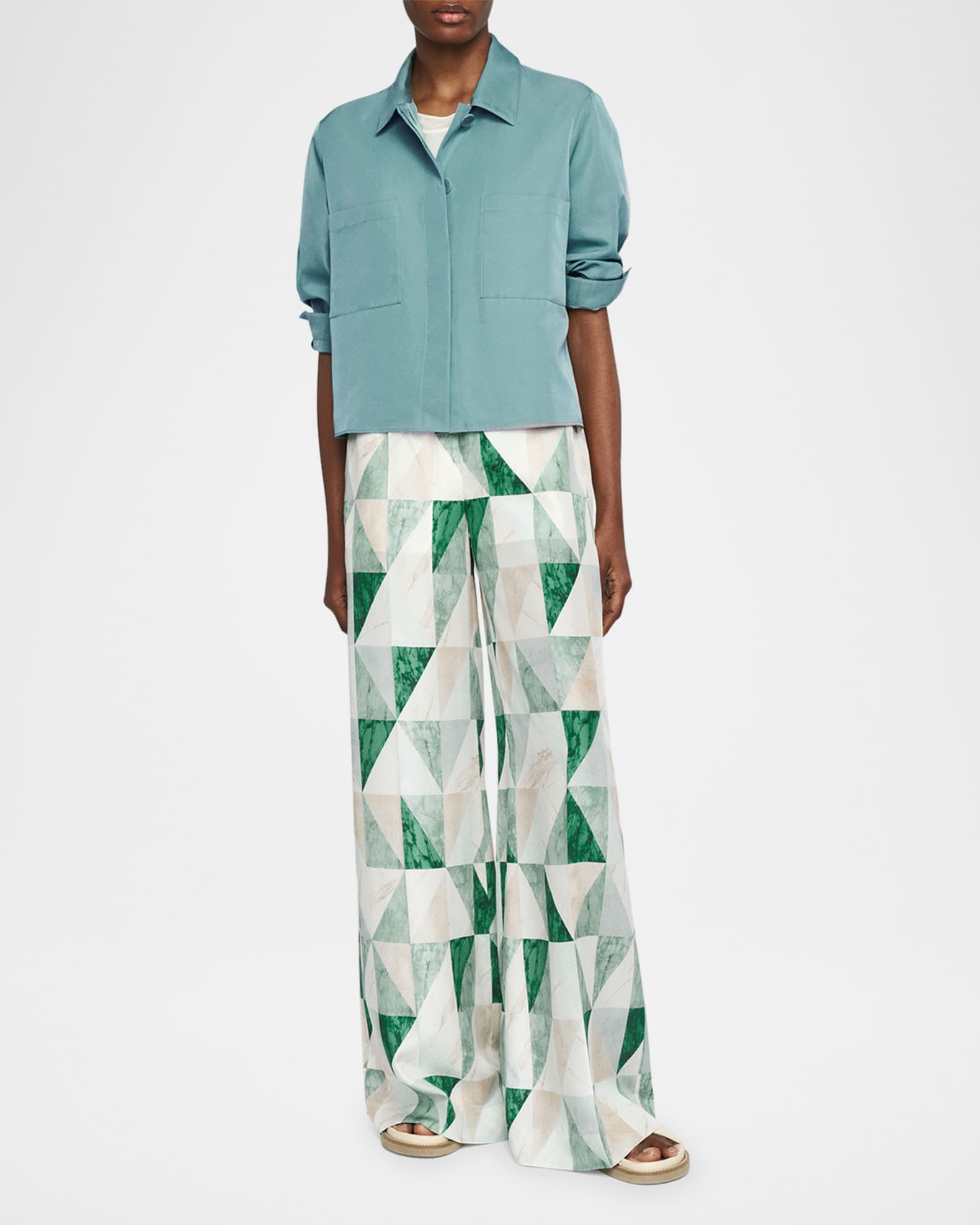 Sika Satin Silk Boxy Shirt