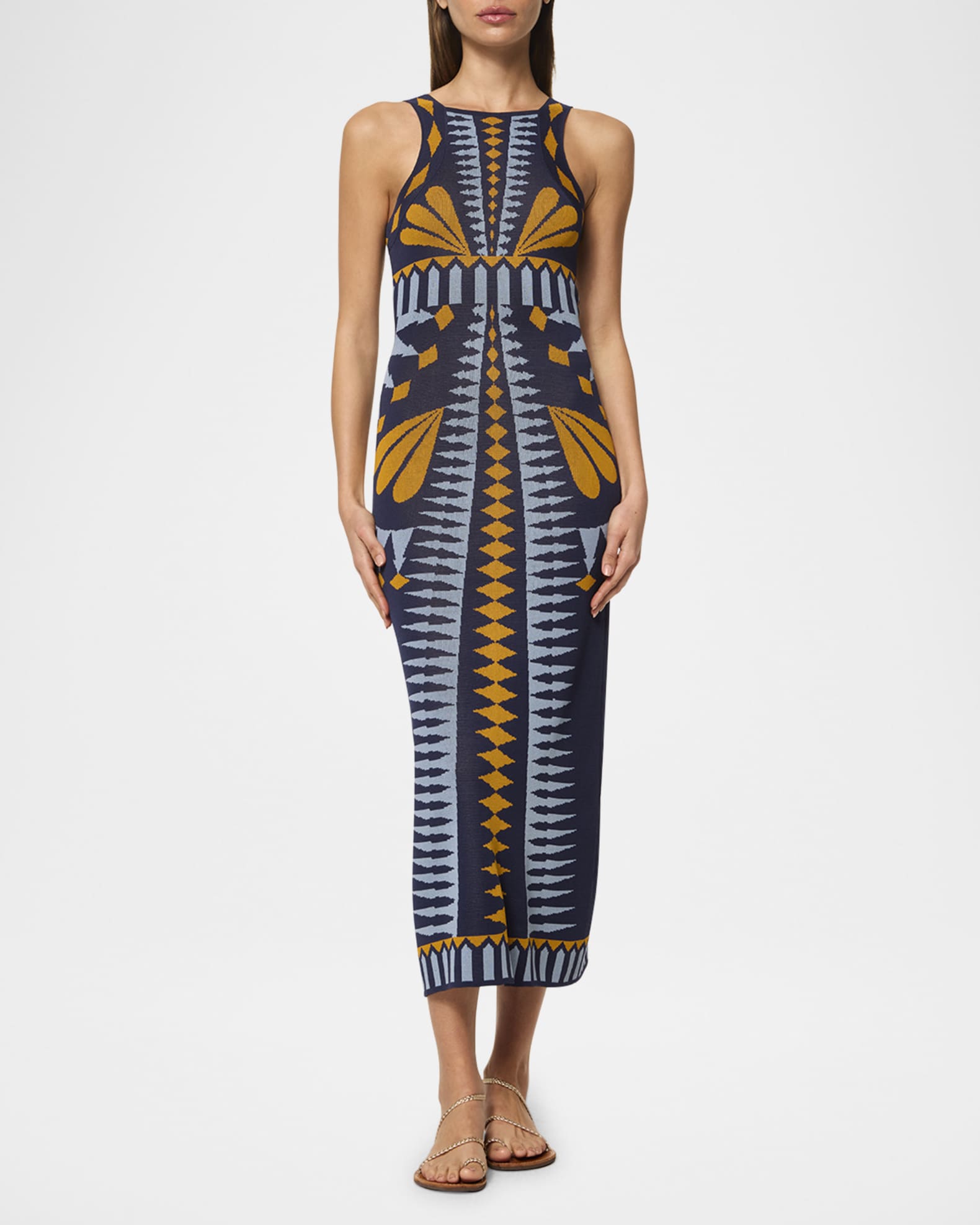 Emery Butterfly Jacquard Knit Midi Dress 1