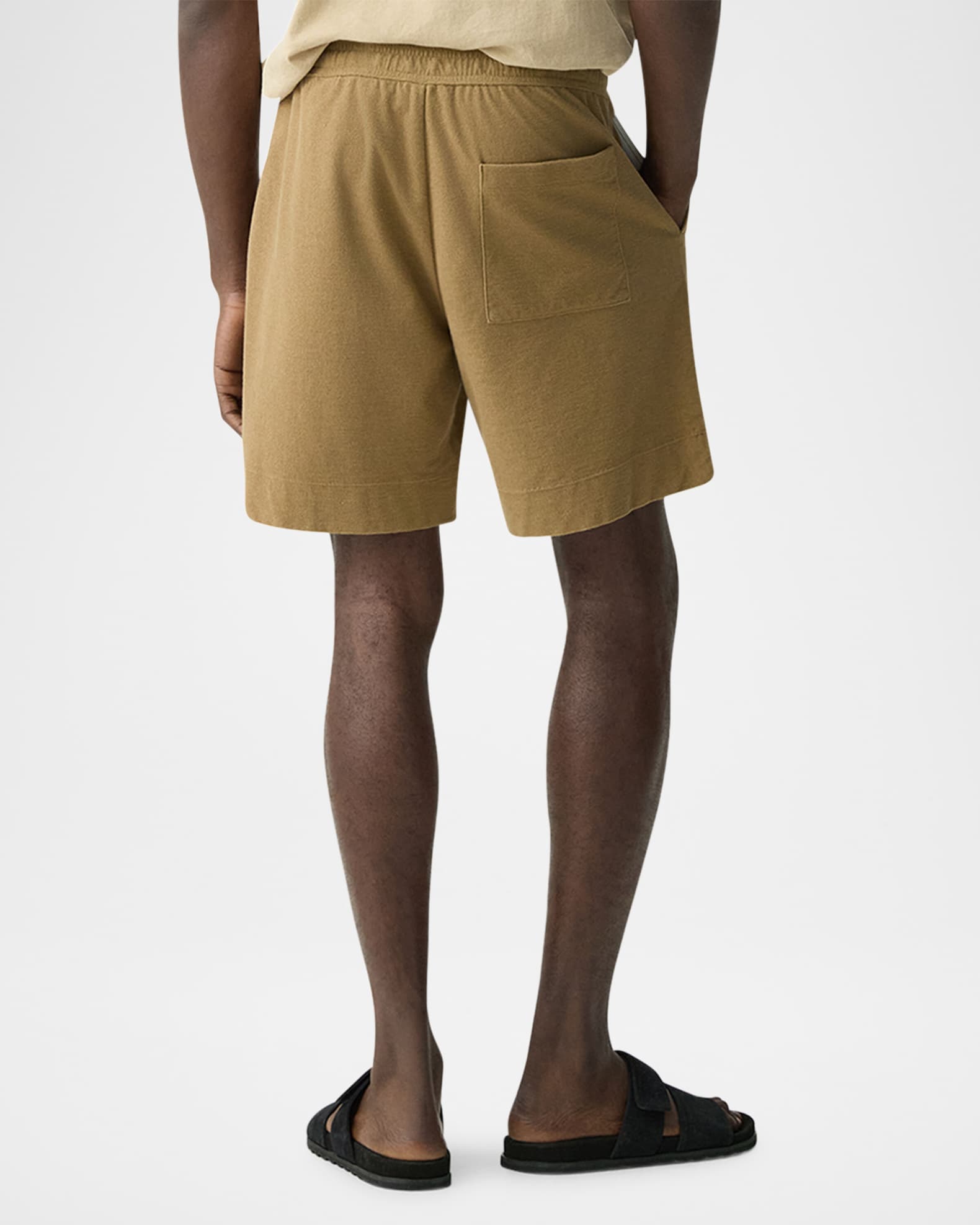 Men's Relaxed Cotton Drawstring Pull-On Shorts 1