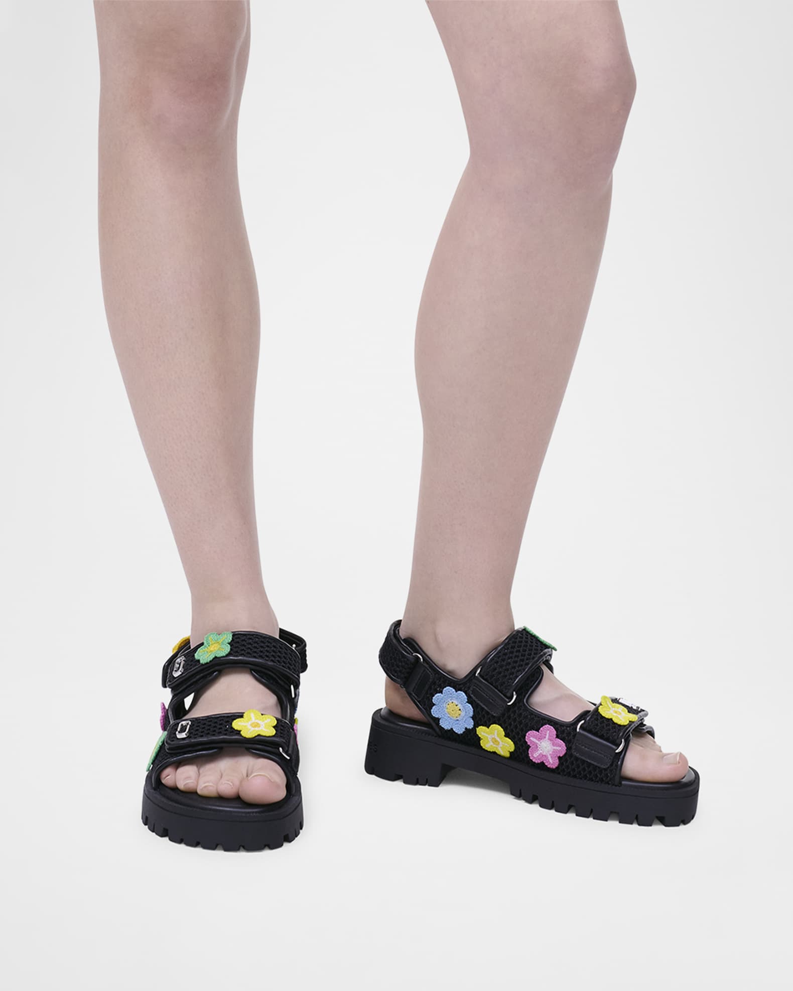 The J Marc Strap Embroidered Daisy Sport Sandals 1