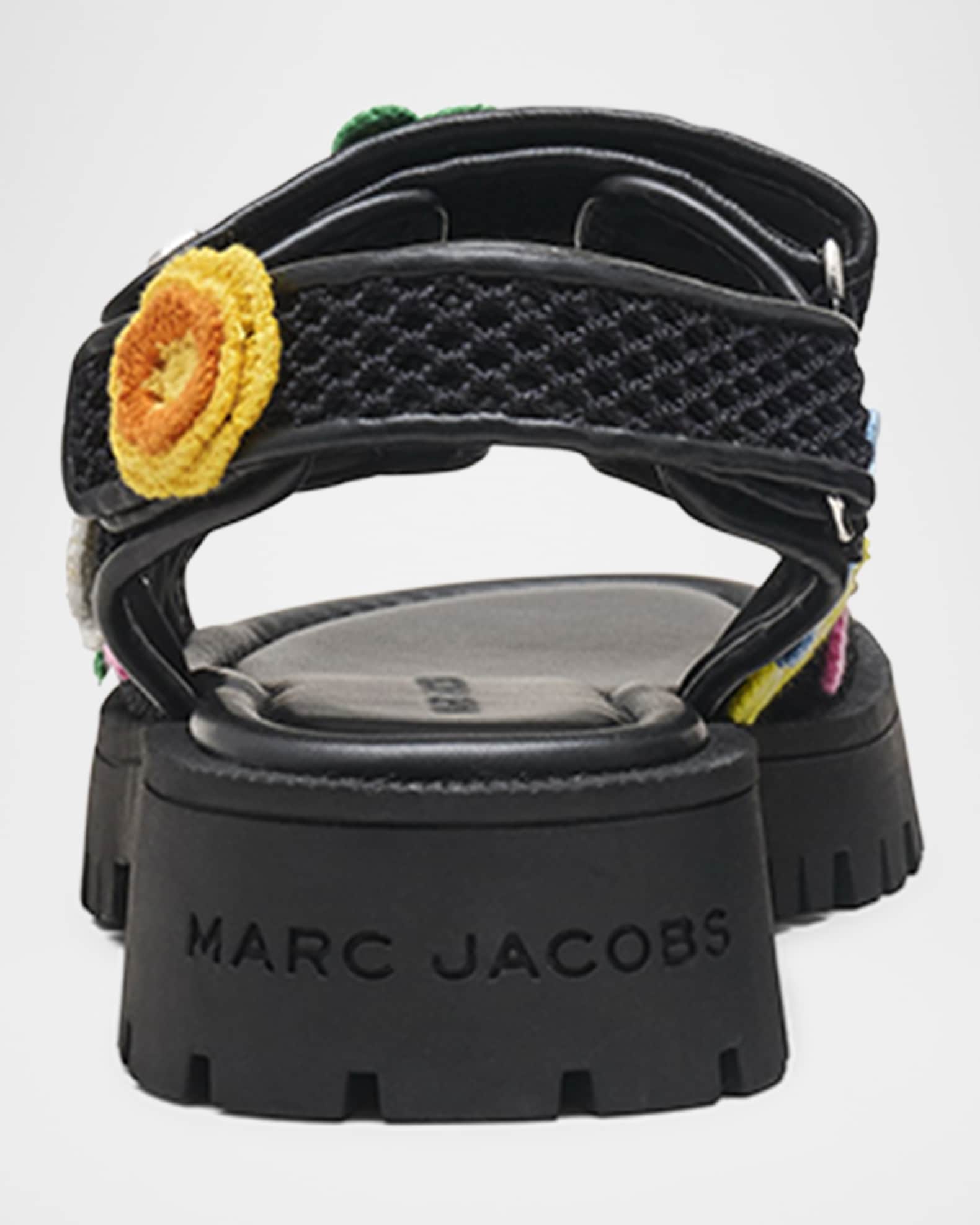 Marc Jacobs The J Marc Strap Embroidered Daisy Sport Sandals