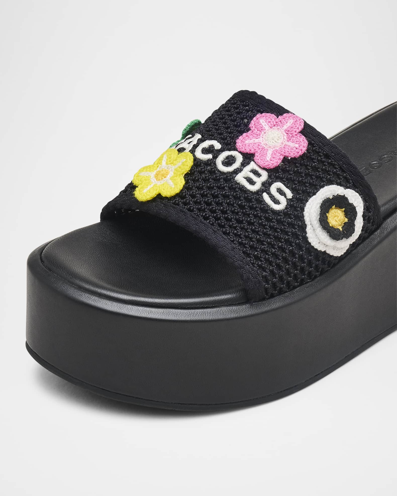 Marc Jacobs The Platform Daisy Crochet Sandals | Neiman Marcus