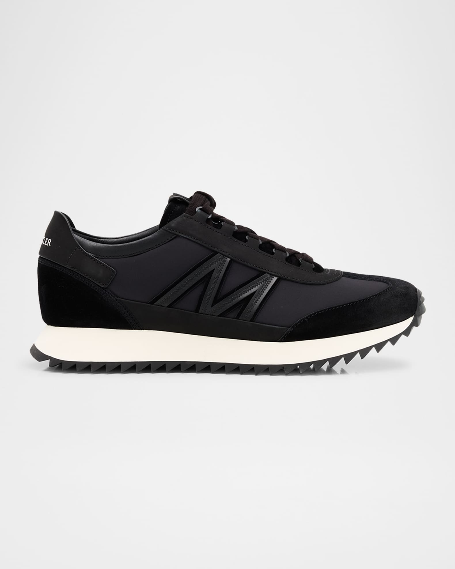【MONCLER】 Pacey スニーカー Black Pacey Nylon & Suede Sneakers - Sneakers for Men
