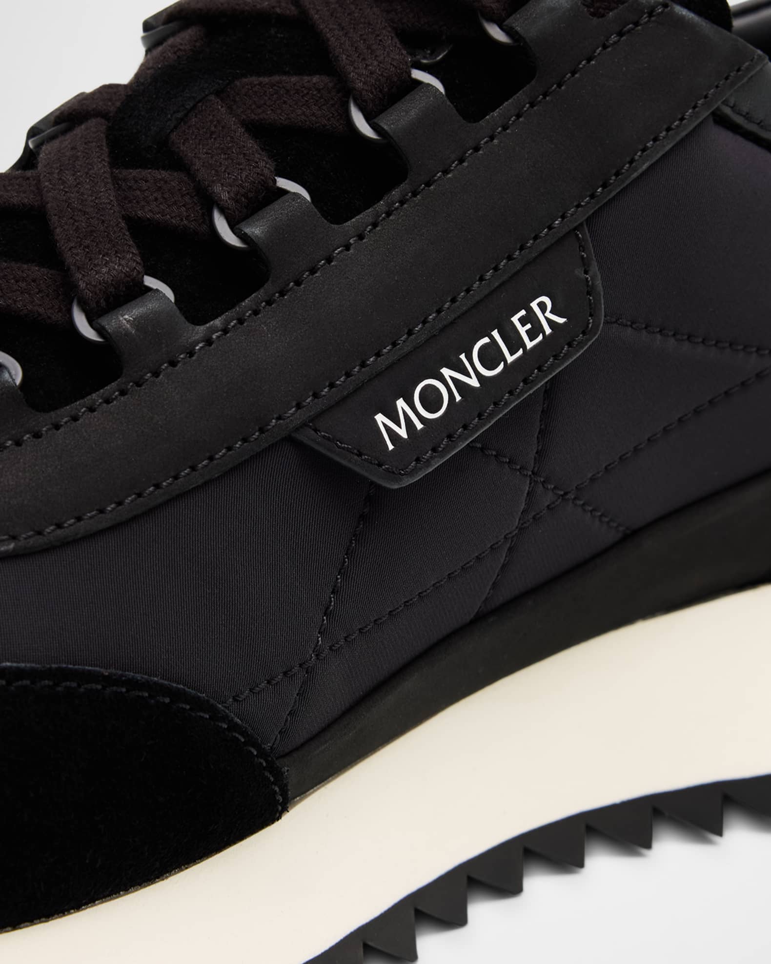 スニーカー MONCLER BLACK PACEY Black Pacey Nylon & Suede Sneakers - Sneakers for Men