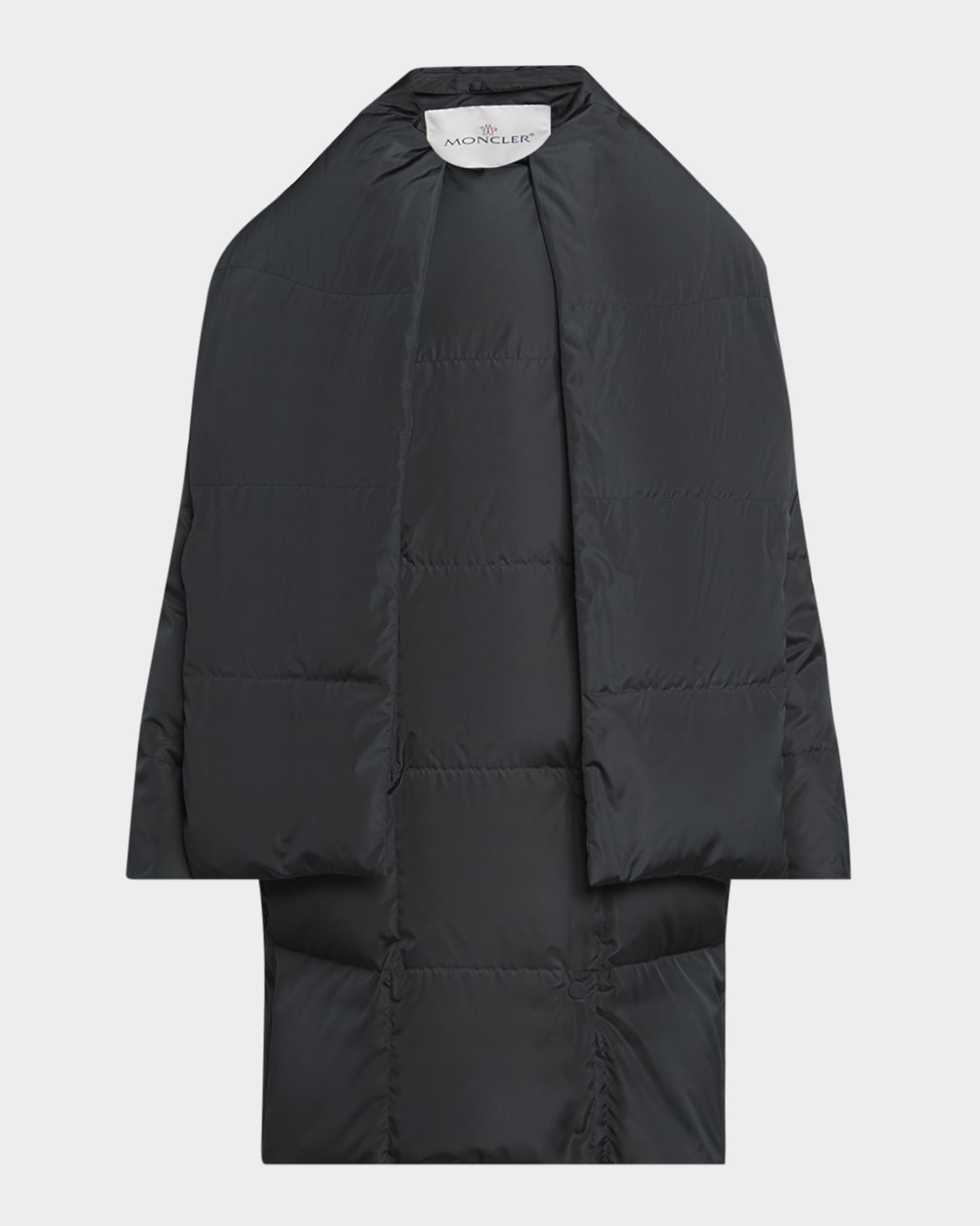 Moncler x Qiu Hao Gaoya Long Down Coat with Detachable Scarf