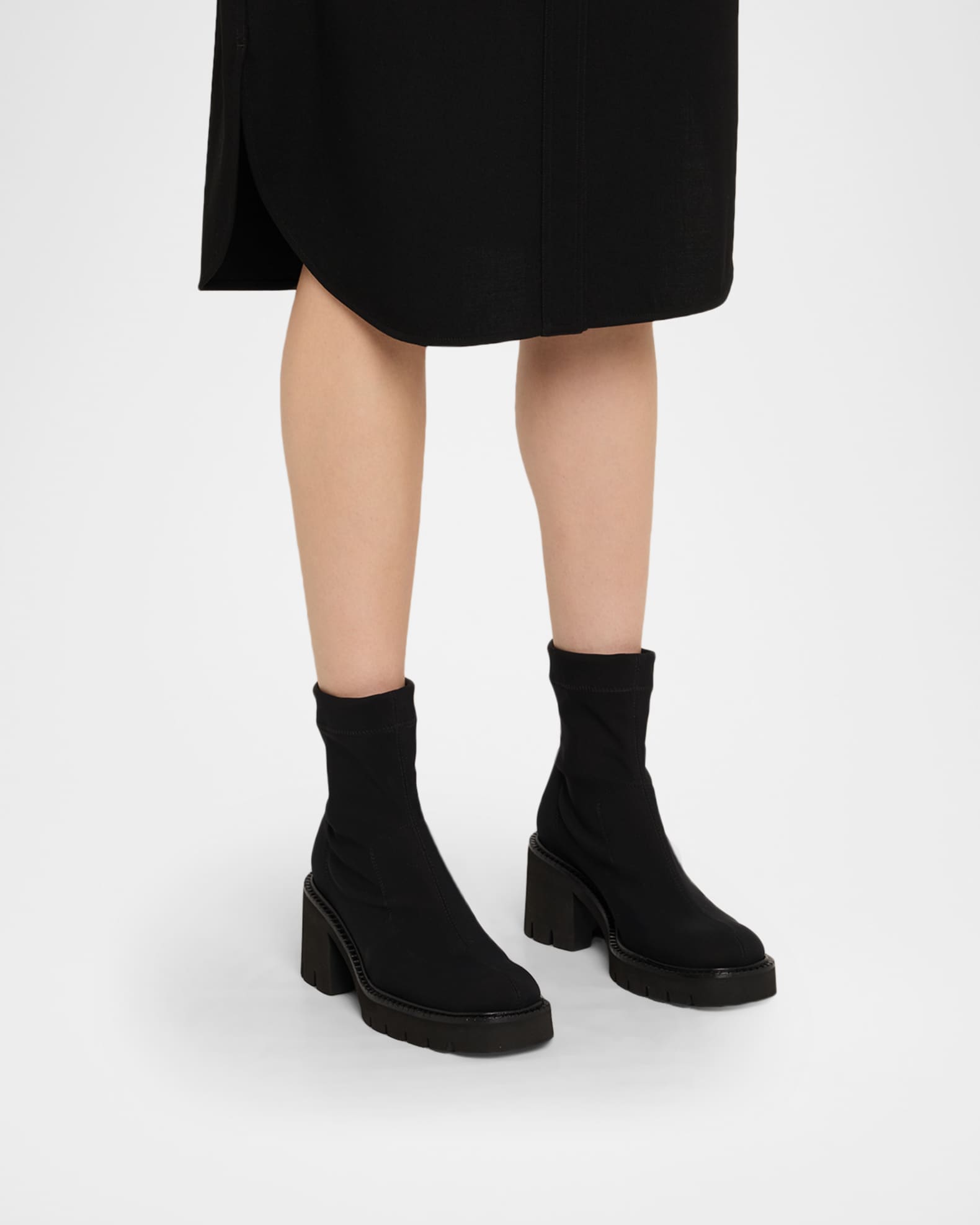 Zilia Stretch Nylon Ankle Booties 1