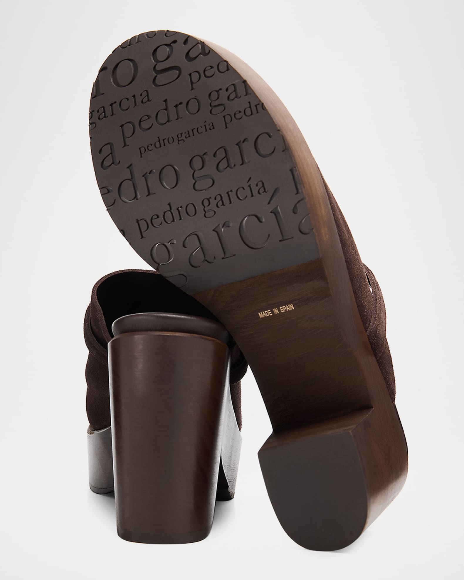 Pedro Garcia Della Woodstock Suede Clogs | Neiman Marcus