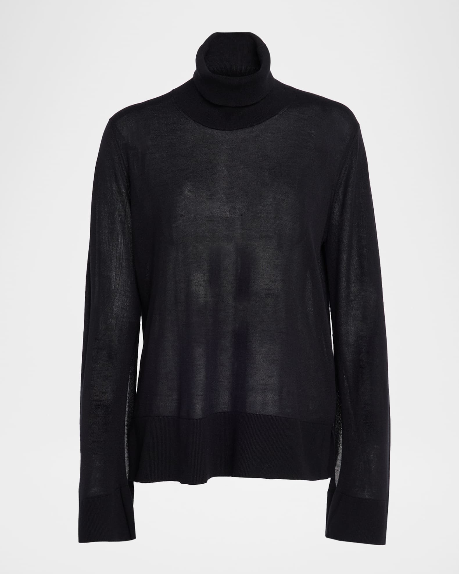Totême Wool cashmere turtleneck black Fine turtleneck black – TOTEME