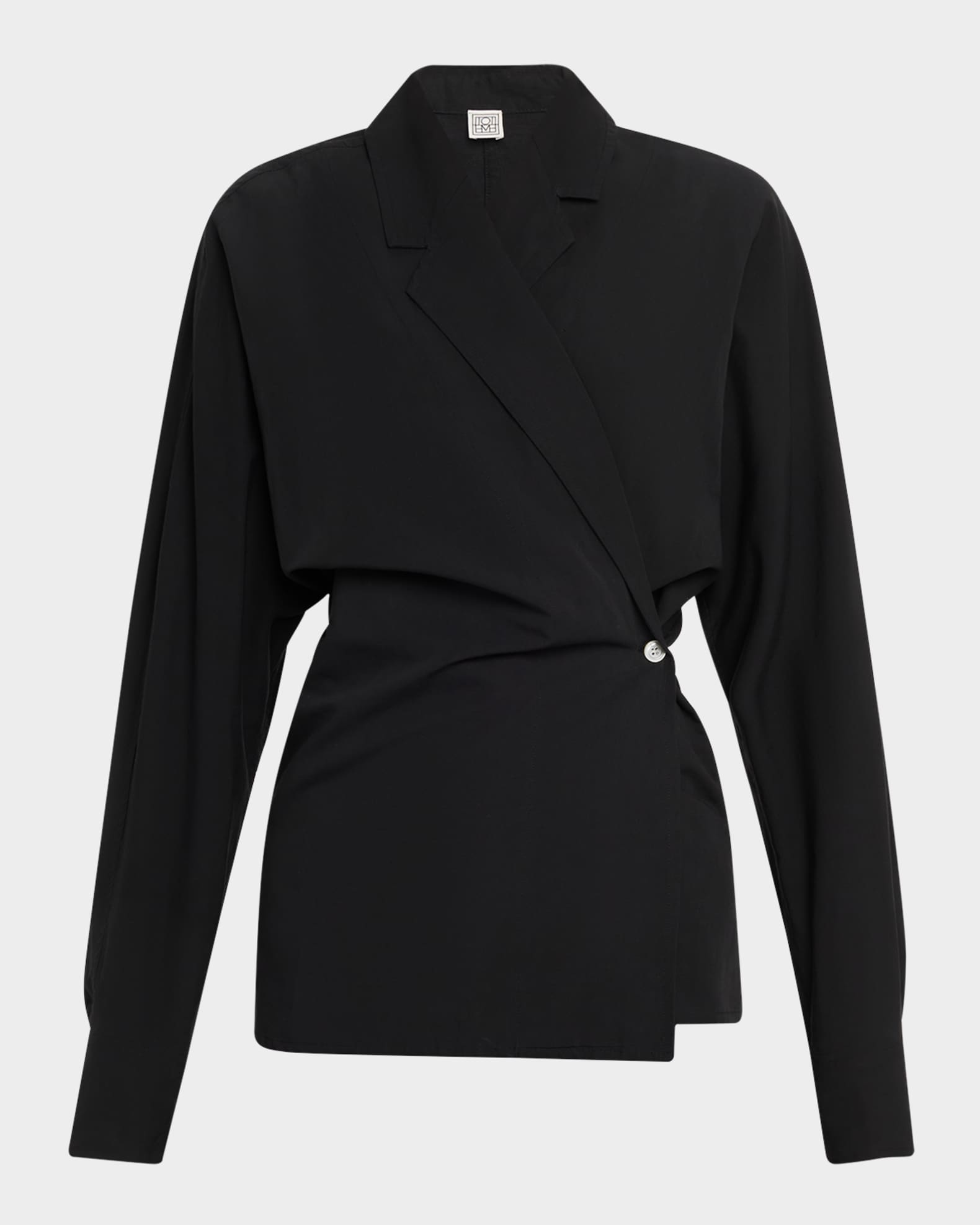 Toteme Batwing-Sleeve Wrap Blouse | Neiman Marcus