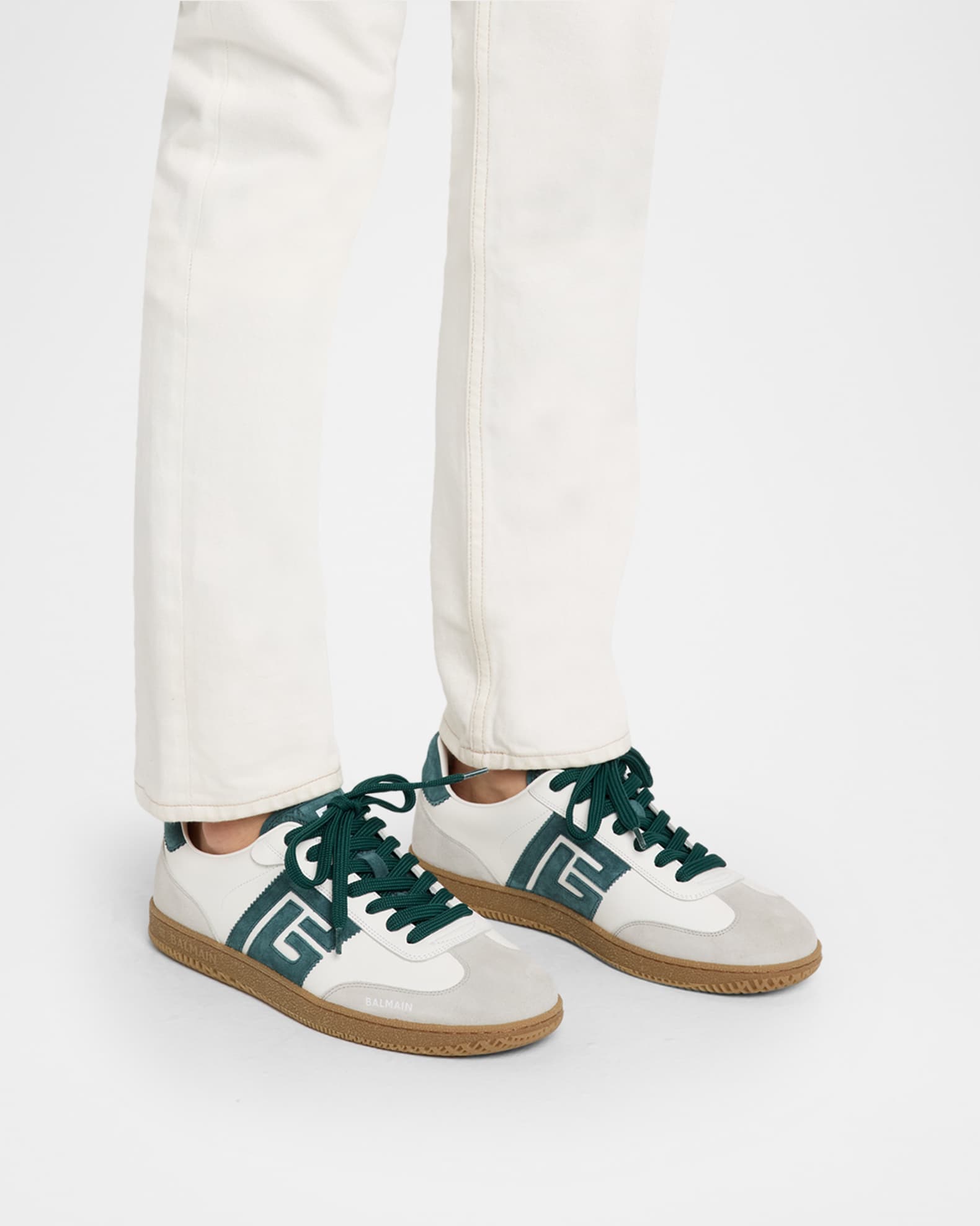 Men's Leather and Suede Swan Sneakers 1
