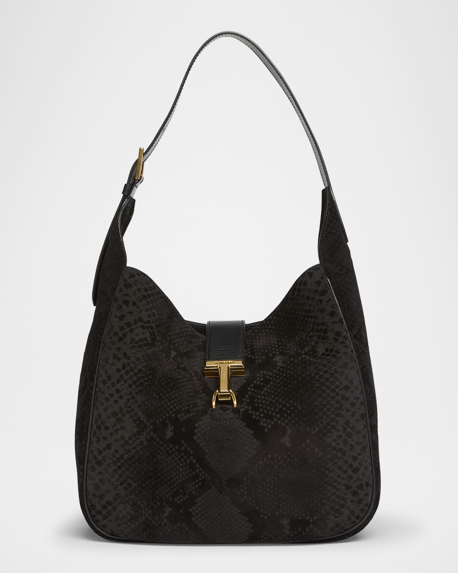 Monarch Medium Hobo Bag in Python-Effect Suede 0