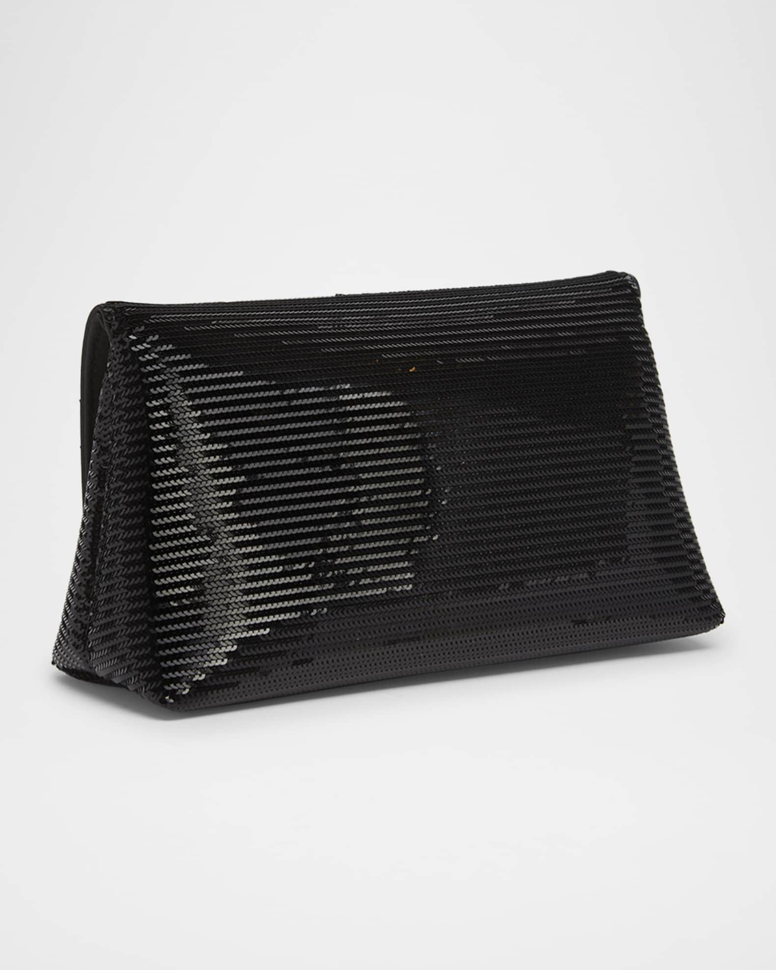 TOM FORD Nobile Mini Clutch Bag in Sequin-Embroidered Viscose