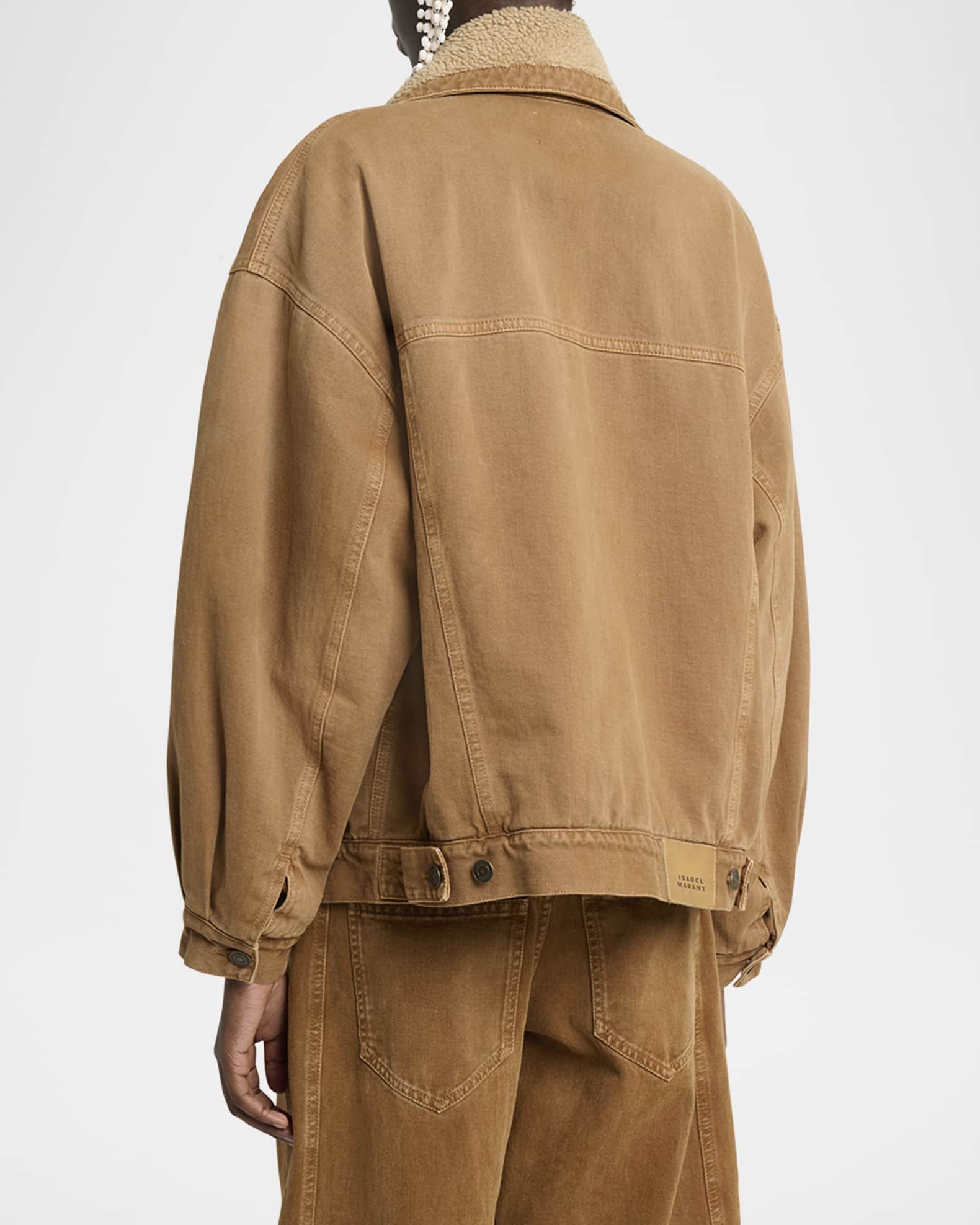 【関税&送料込】Isabel Marant Pimia Denim And Faux Fur Jacke nm_5042826_100244_m