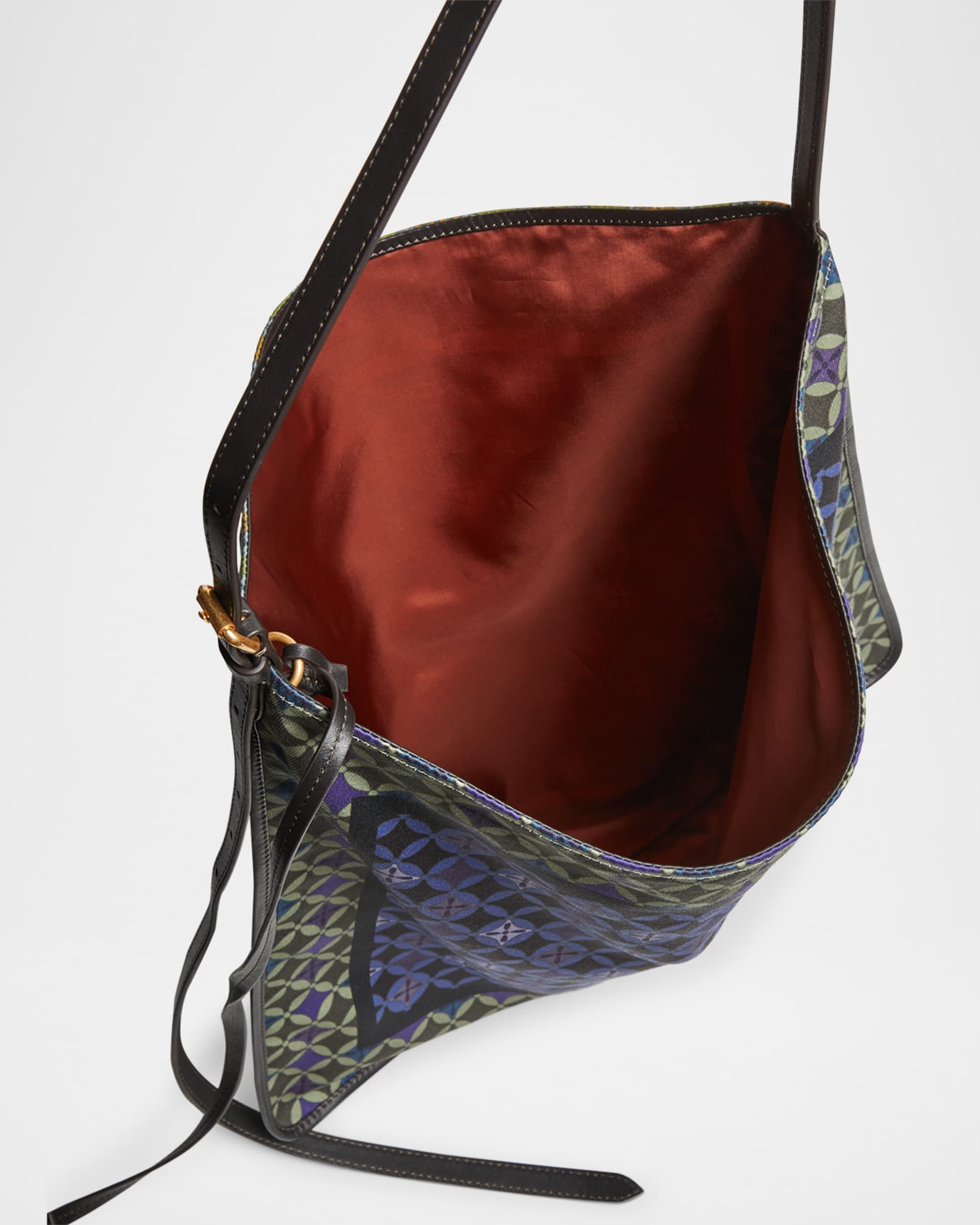 Dries Van Noten Medium Geometric Scarf Hobo Bag | Neiman Marcus